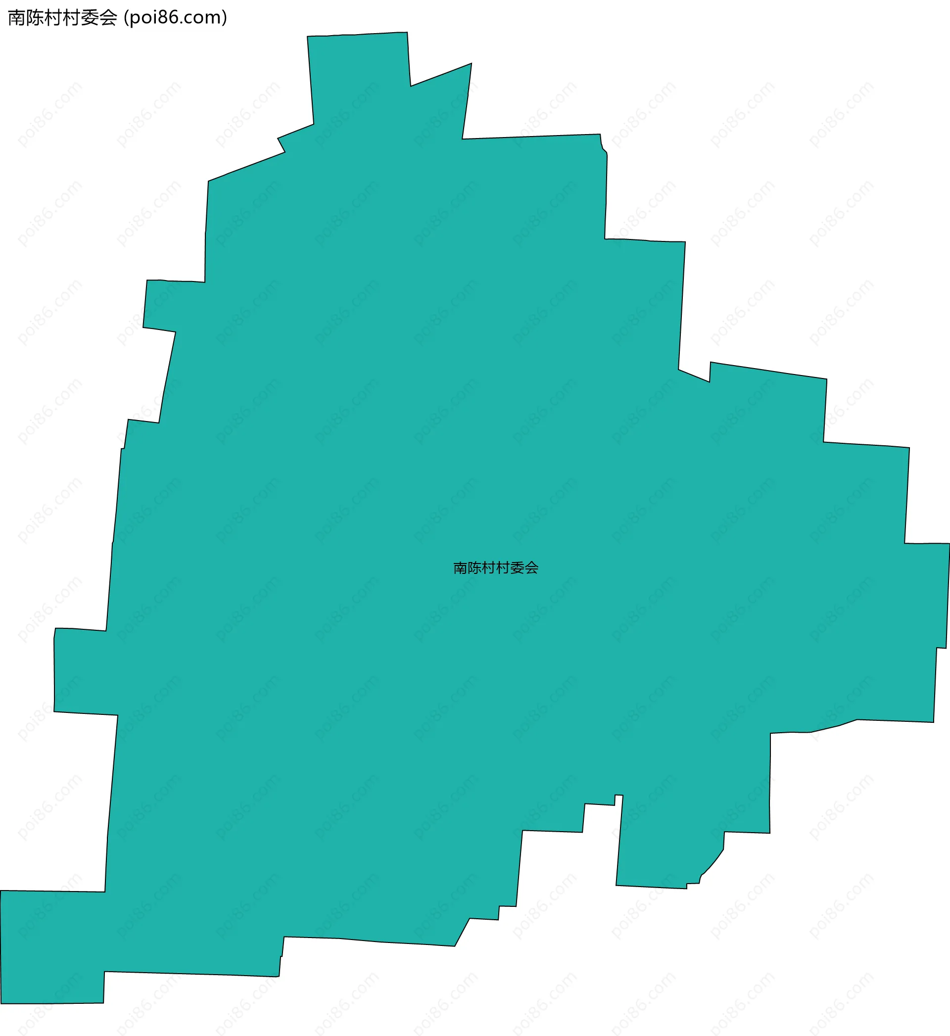 南陈村村委会边界地图