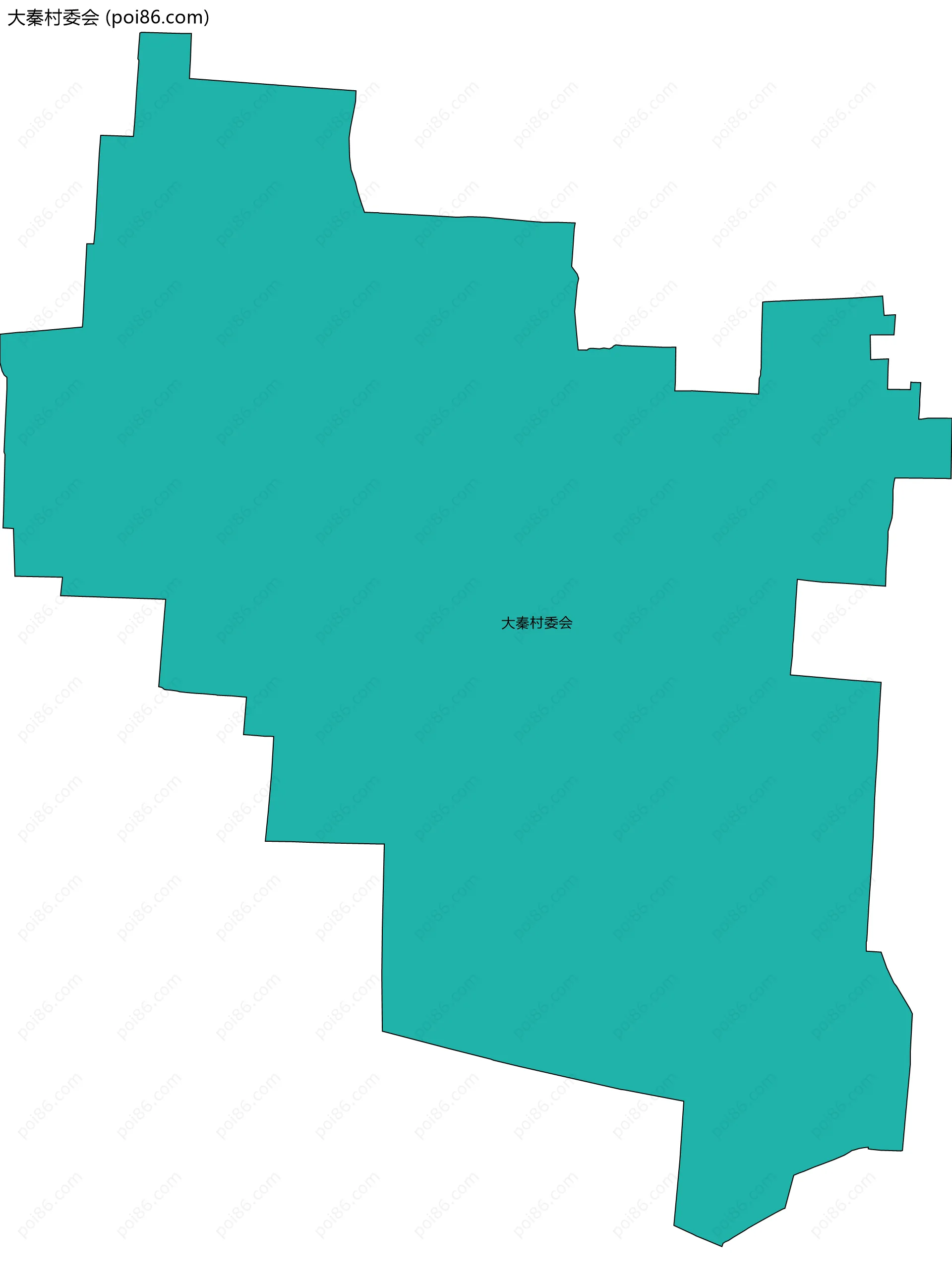 大秦村委会边界地图