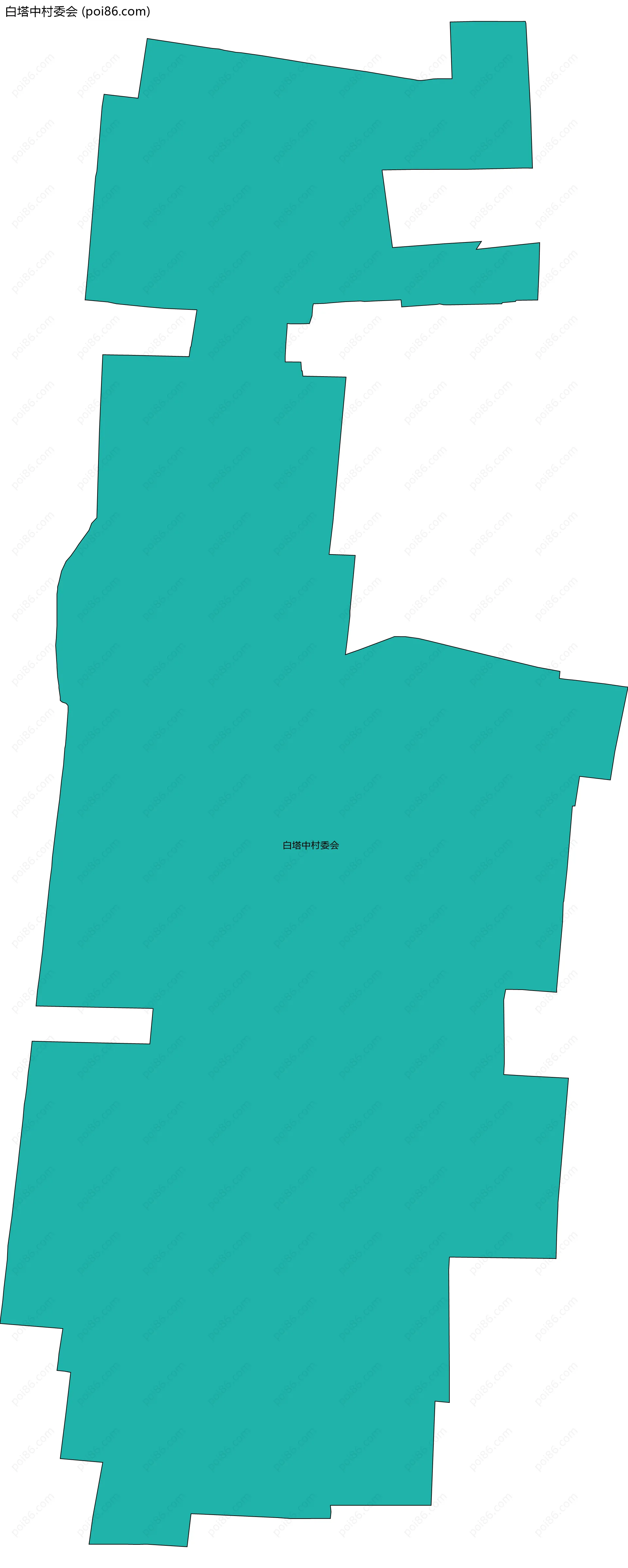 白塔中村委会边界地图