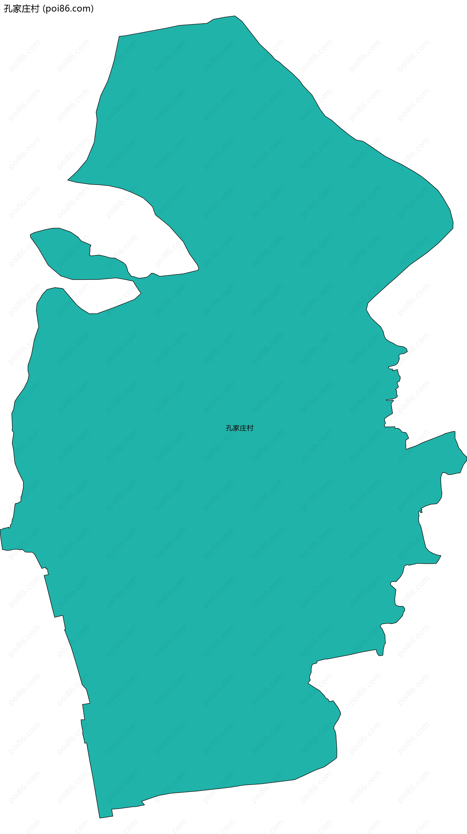 孔家庄村边界地图
