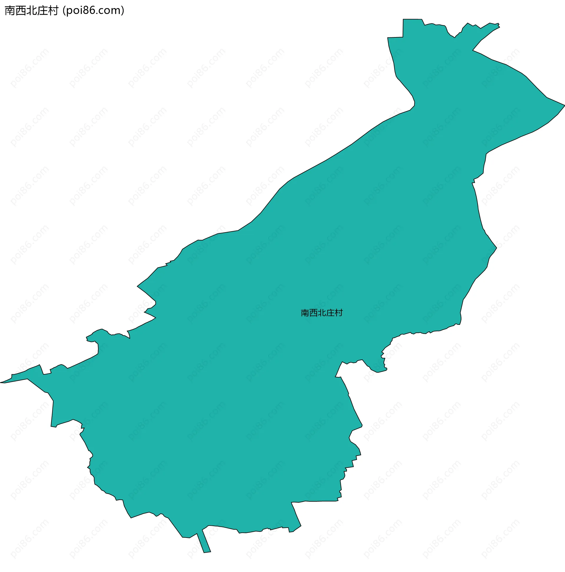 南西北庄村边界地图