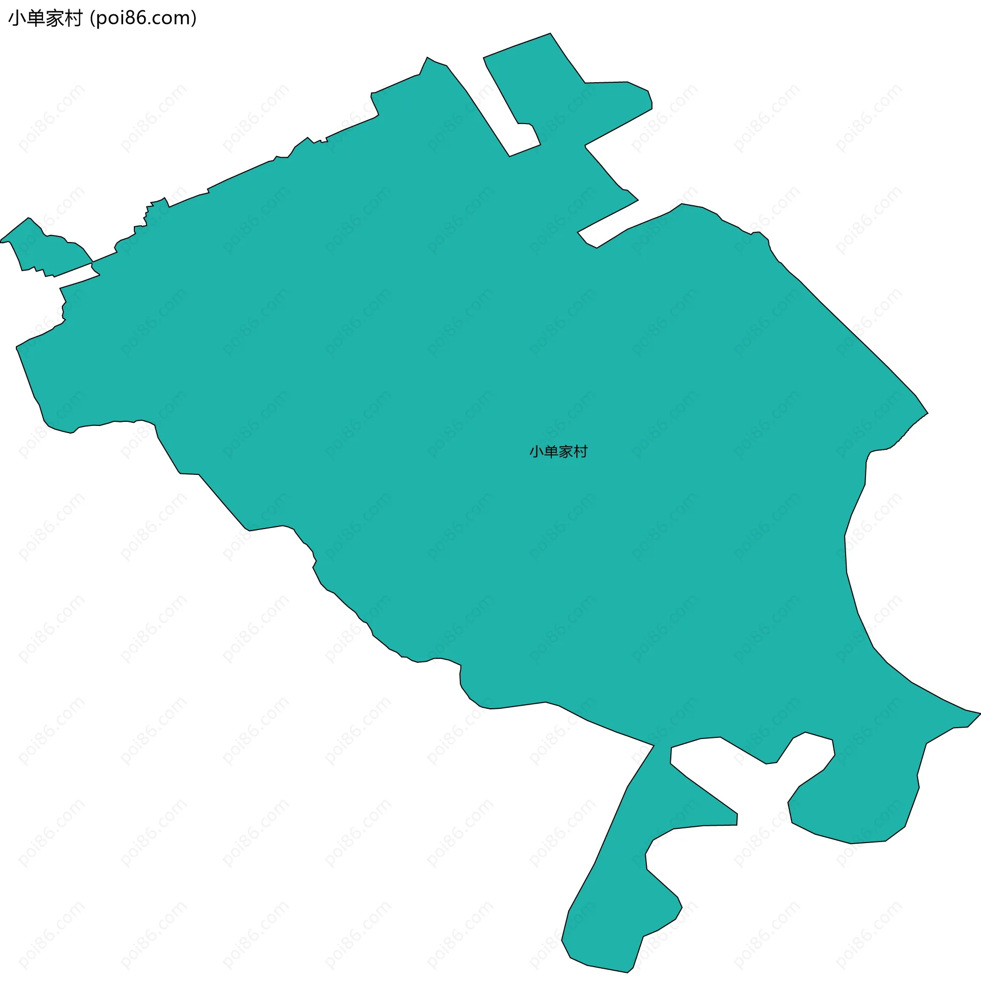 小单家村边界地图