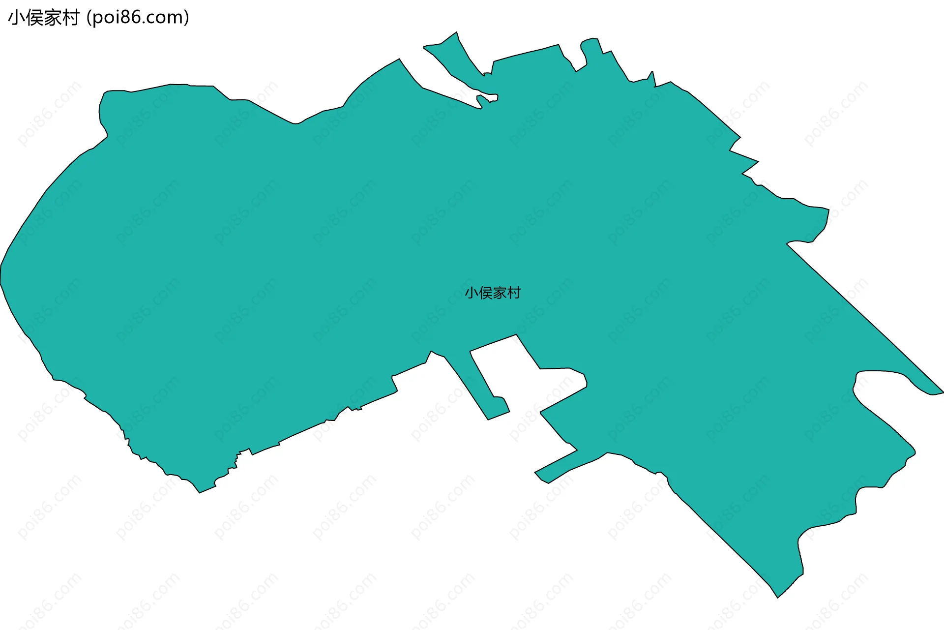 小侯家村边界地图