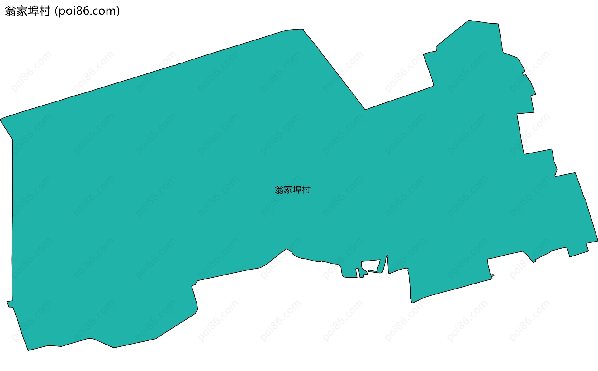 翁家埠村边界地图