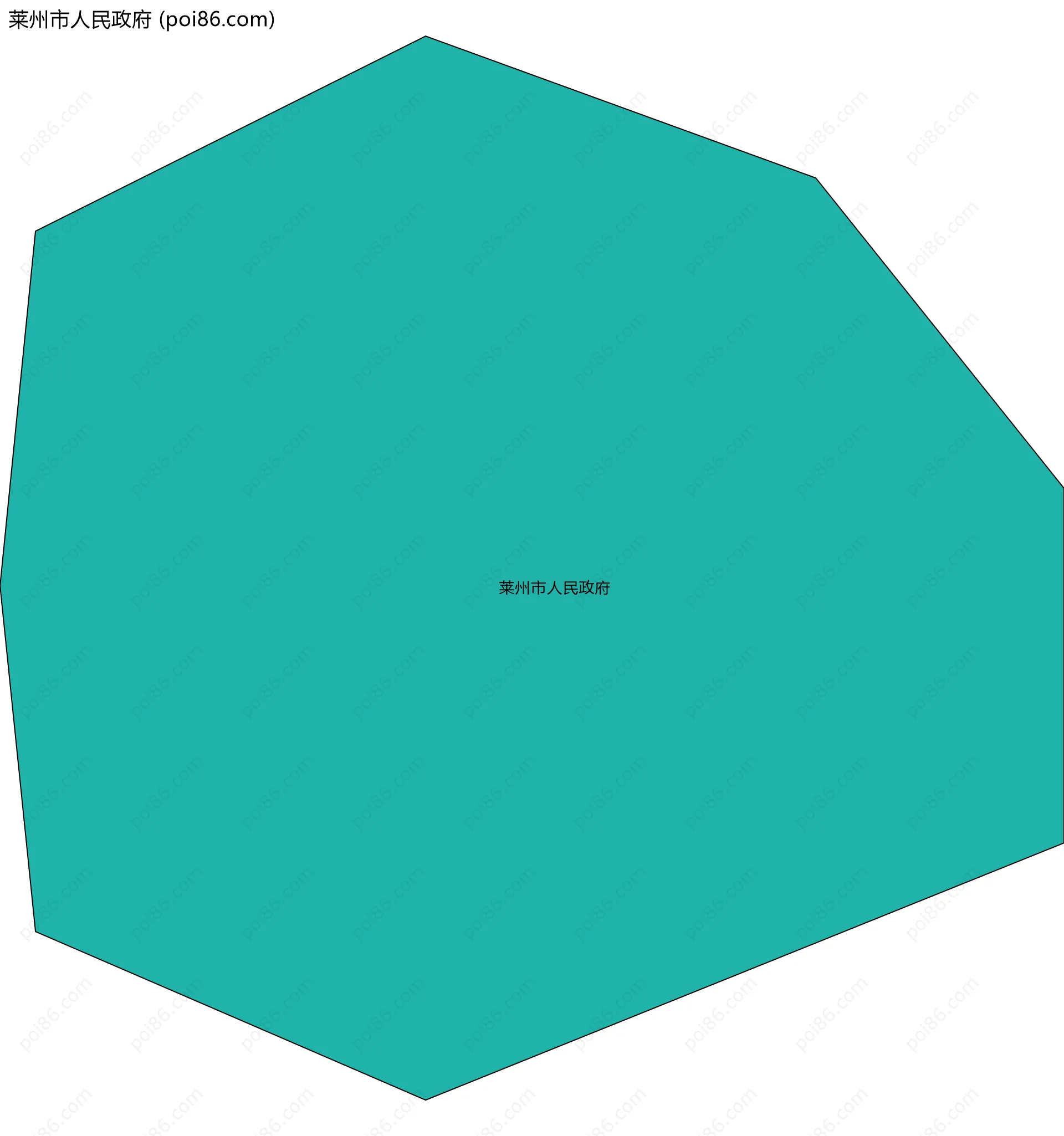 莱州市人民政府边界地图
