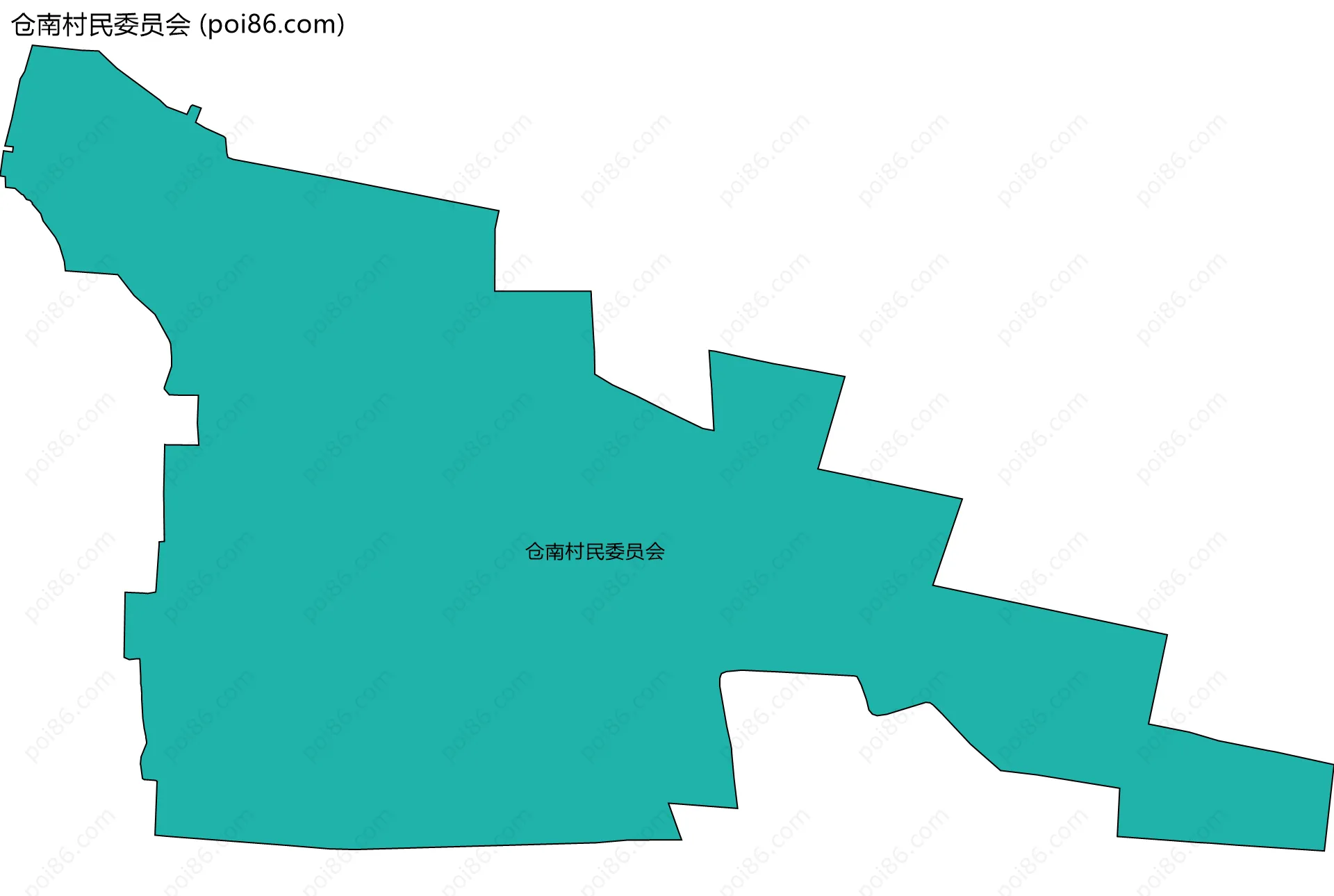 仓南村民委员会边界地图