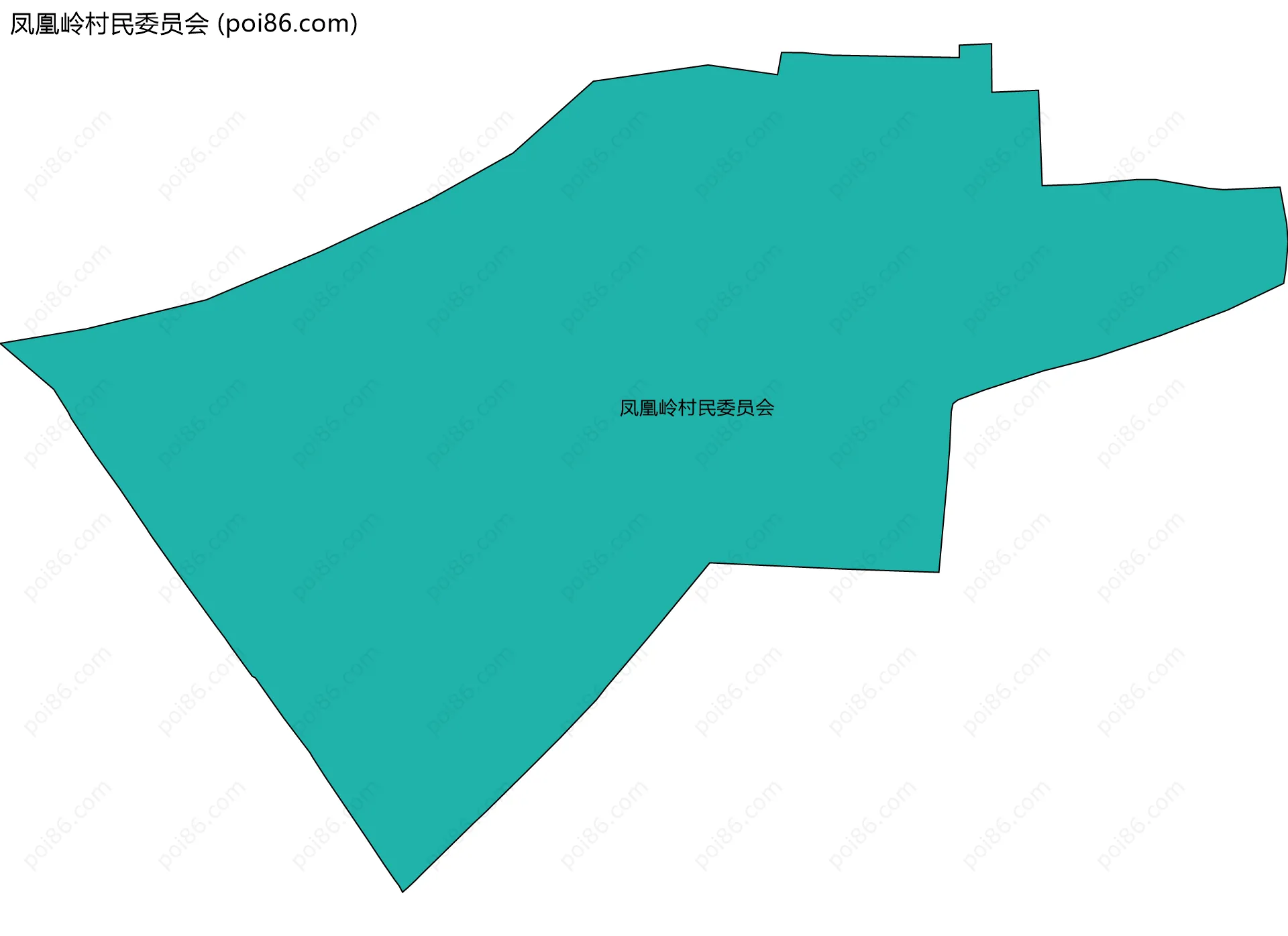 凤凰岭村民委员会边界地图