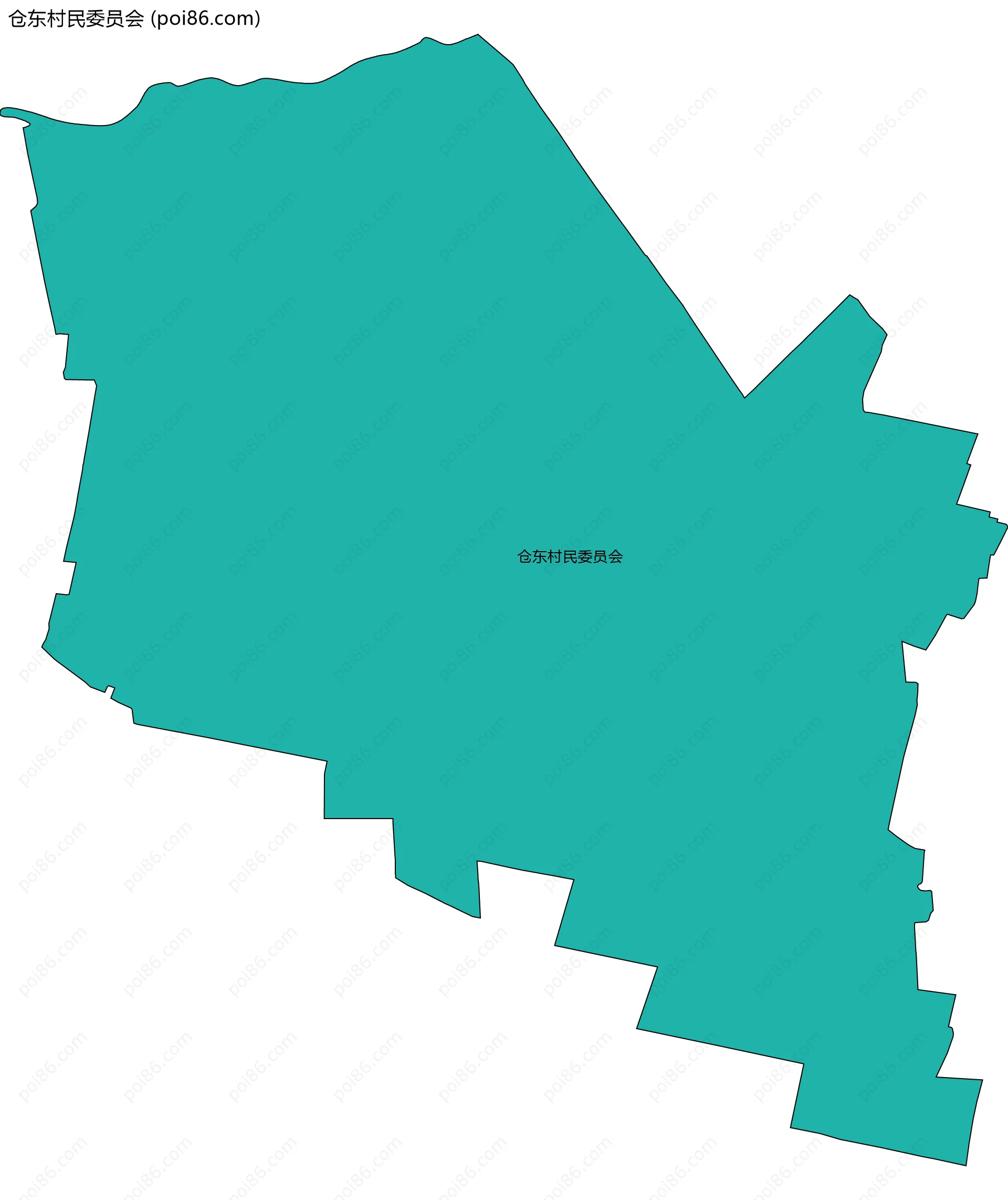 仓东村民委员会边界地图