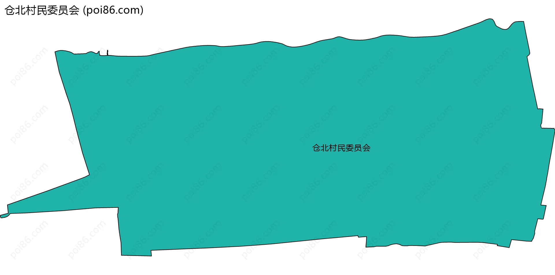 仓北村民委员会边界地图