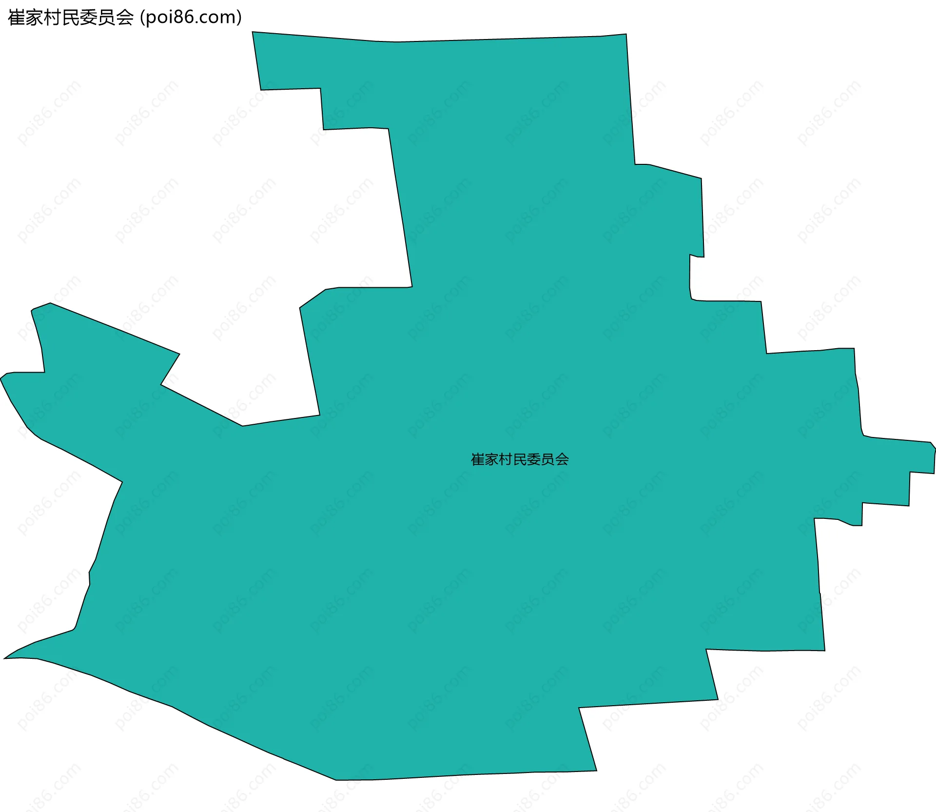 崔家村民委员会边界地图