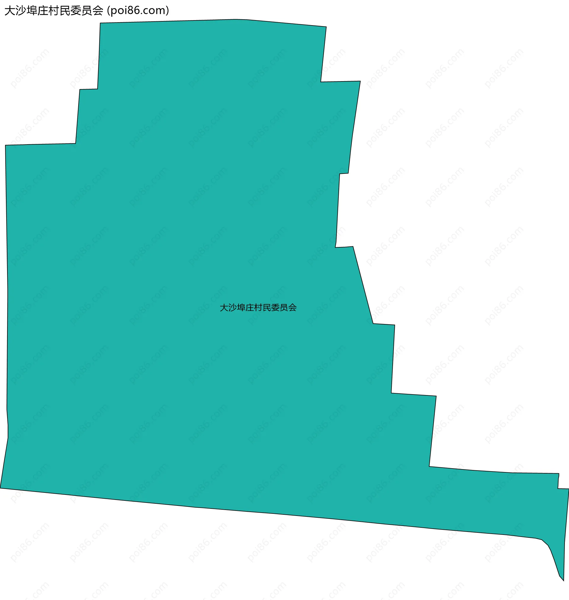 大沙埠庄村民委员会边界地图