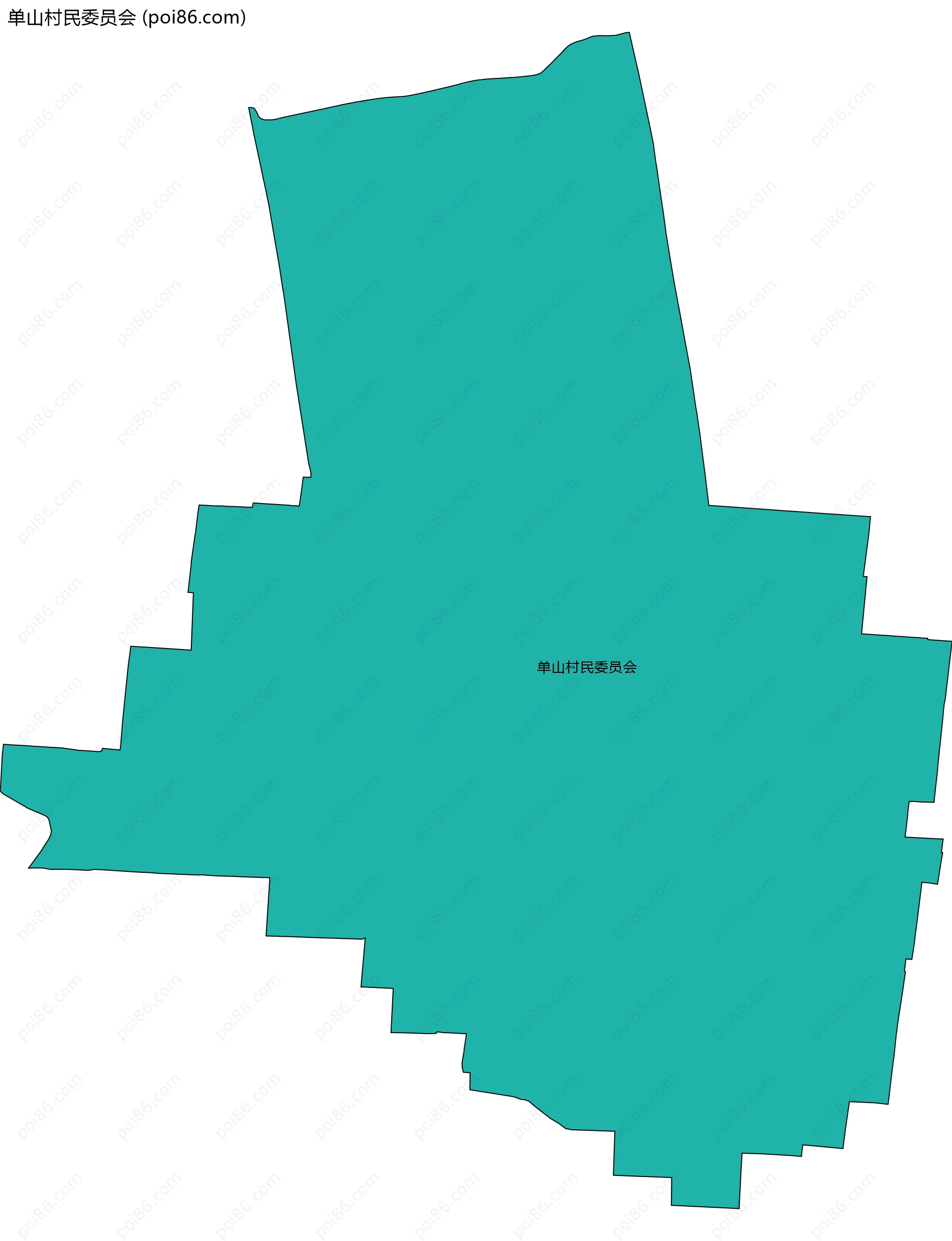 单山村民委员会边界地图