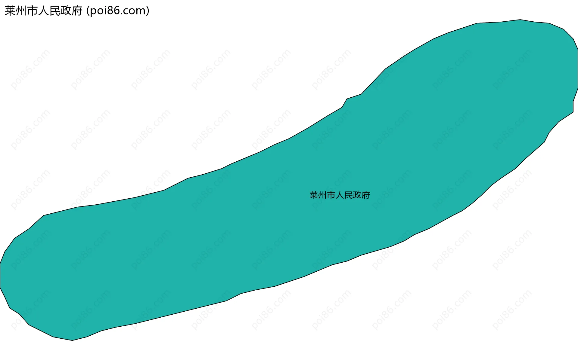 莱州市人民政府边界地图