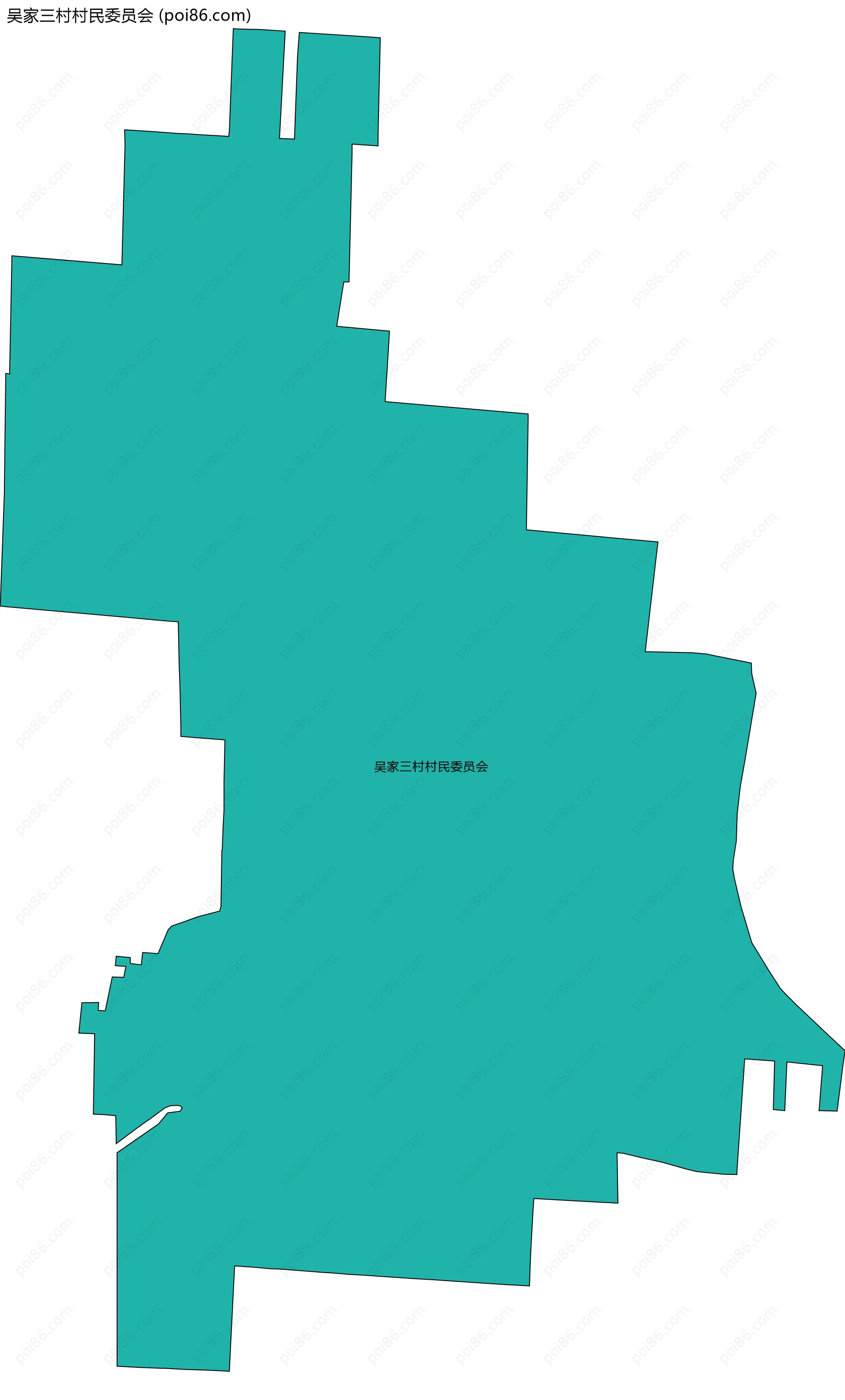 吴家三村村民委员会边界地图