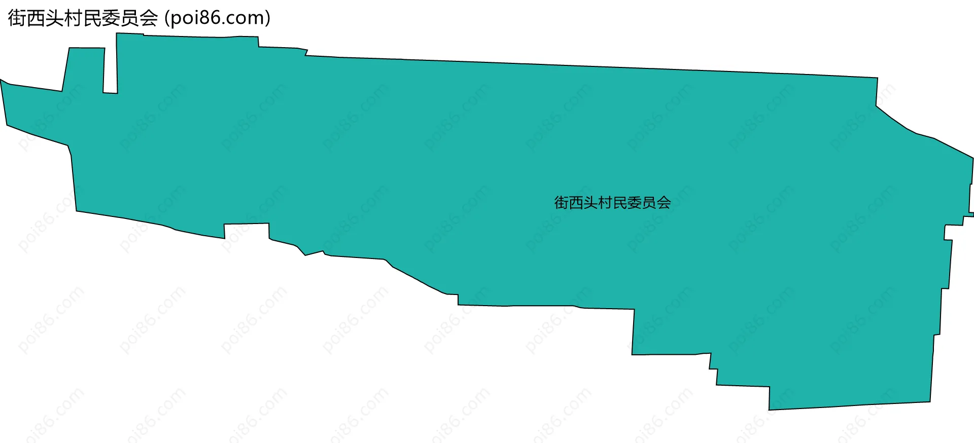 街西头村民委员会边界地图