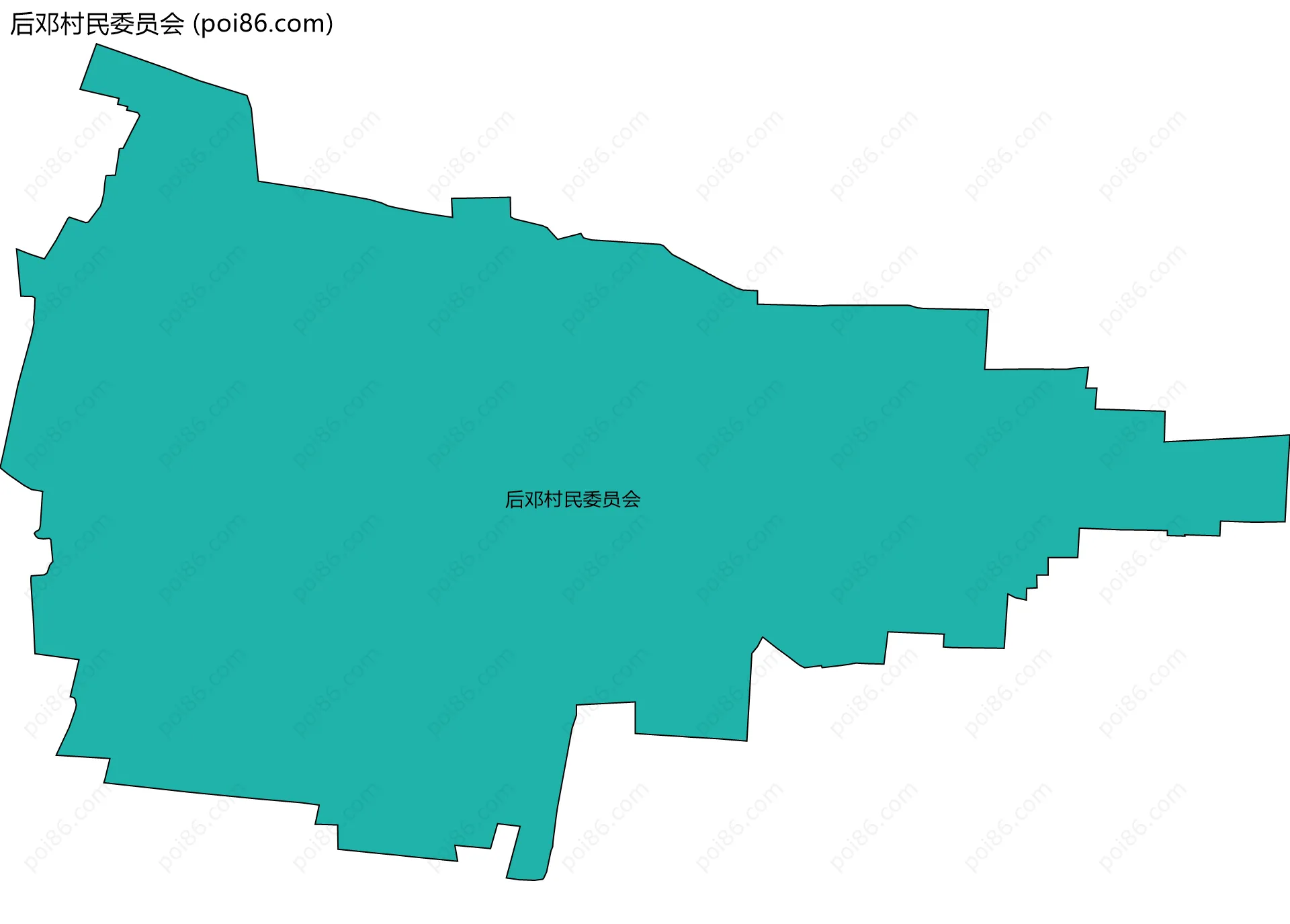 后邓村民委员会边界地图