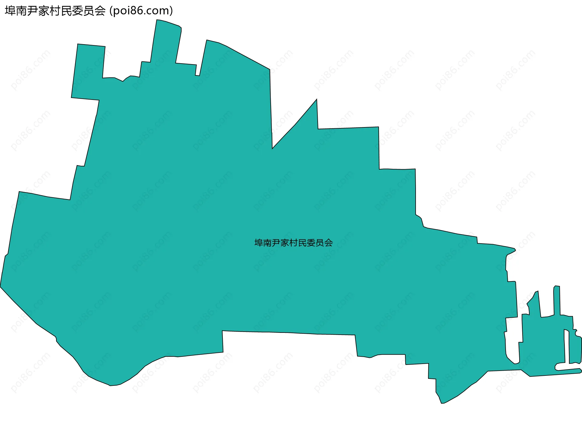 埠南尹家村民委员会边界地图