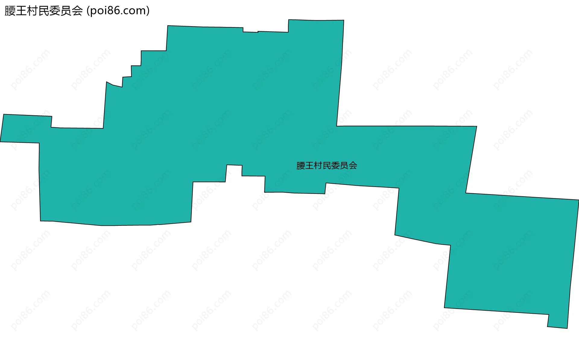 腰王村民委员会边界地图