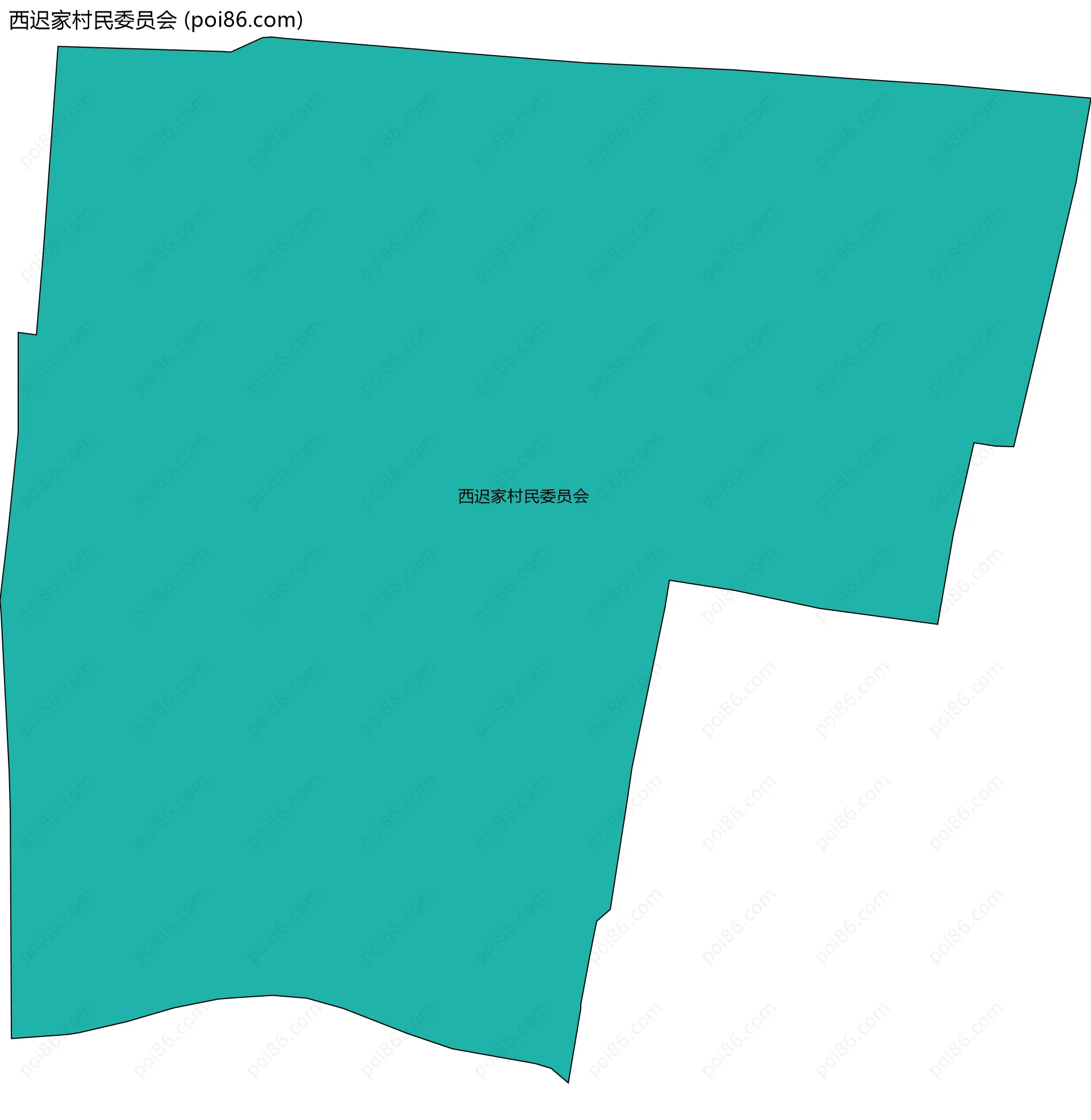西迟家村民委员会边界地图