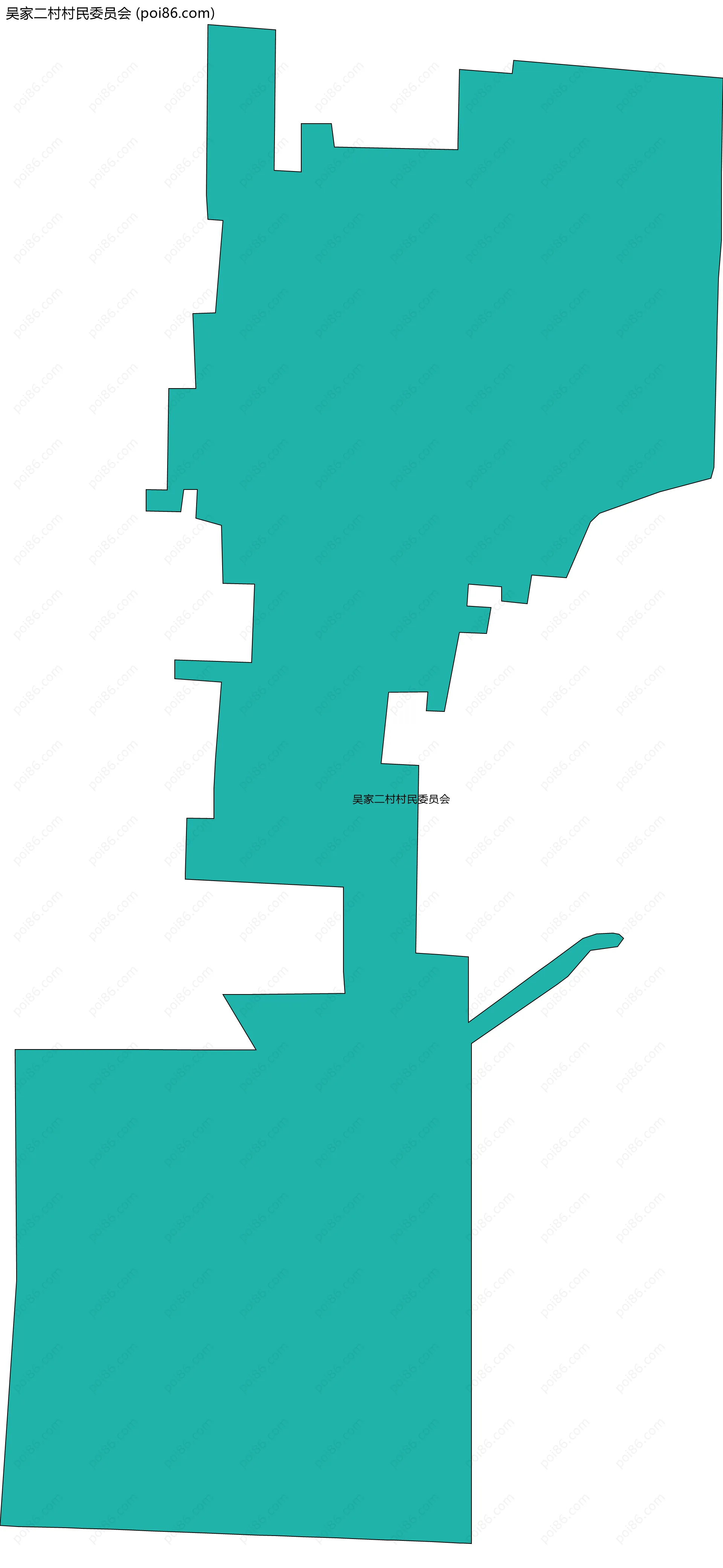吴家二村村民委员会边界地图