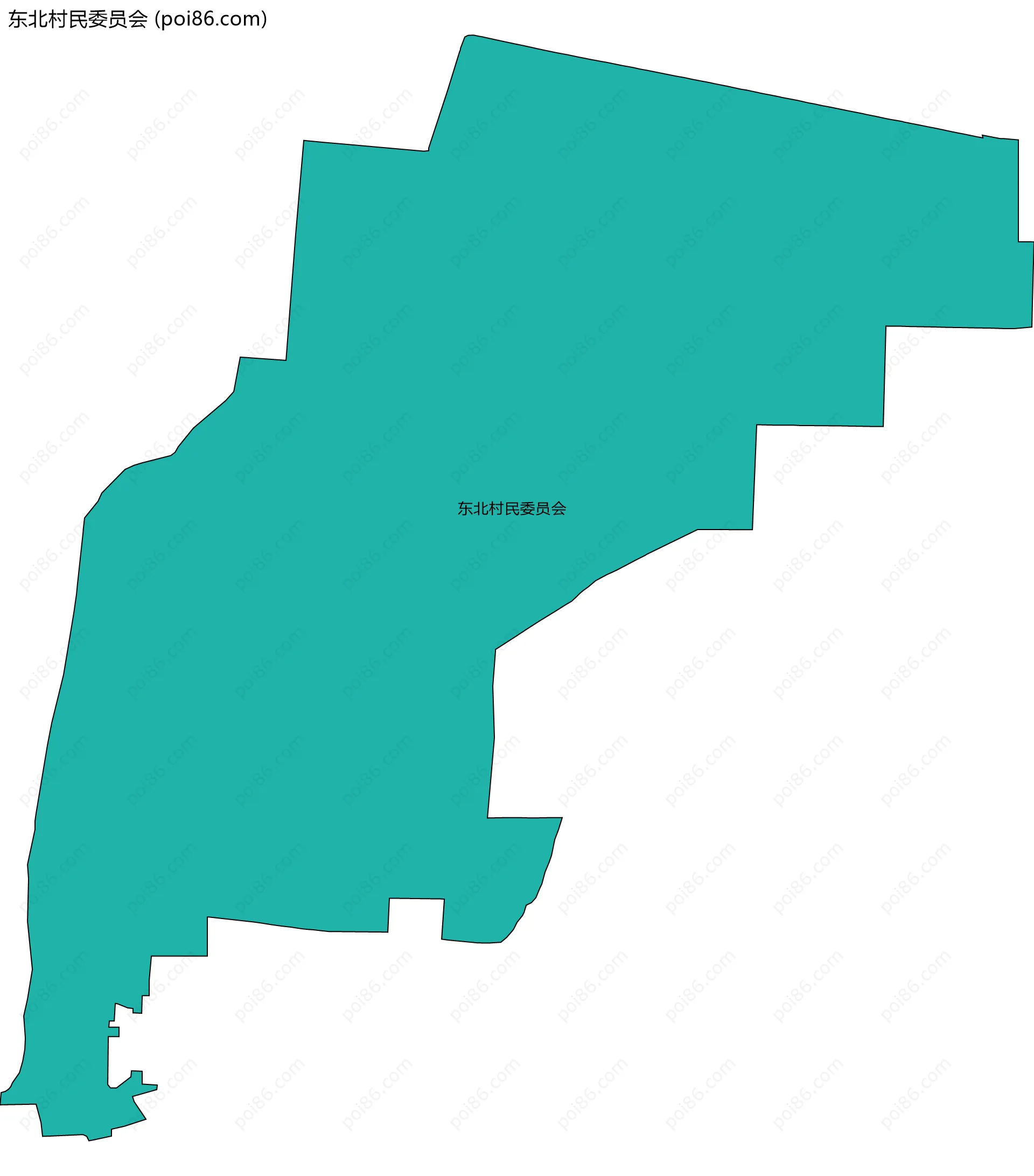 东北村民委员会边界地图