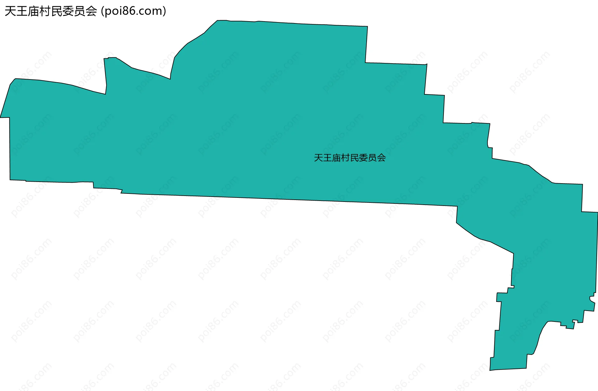 天王庙村民委员会边界地图