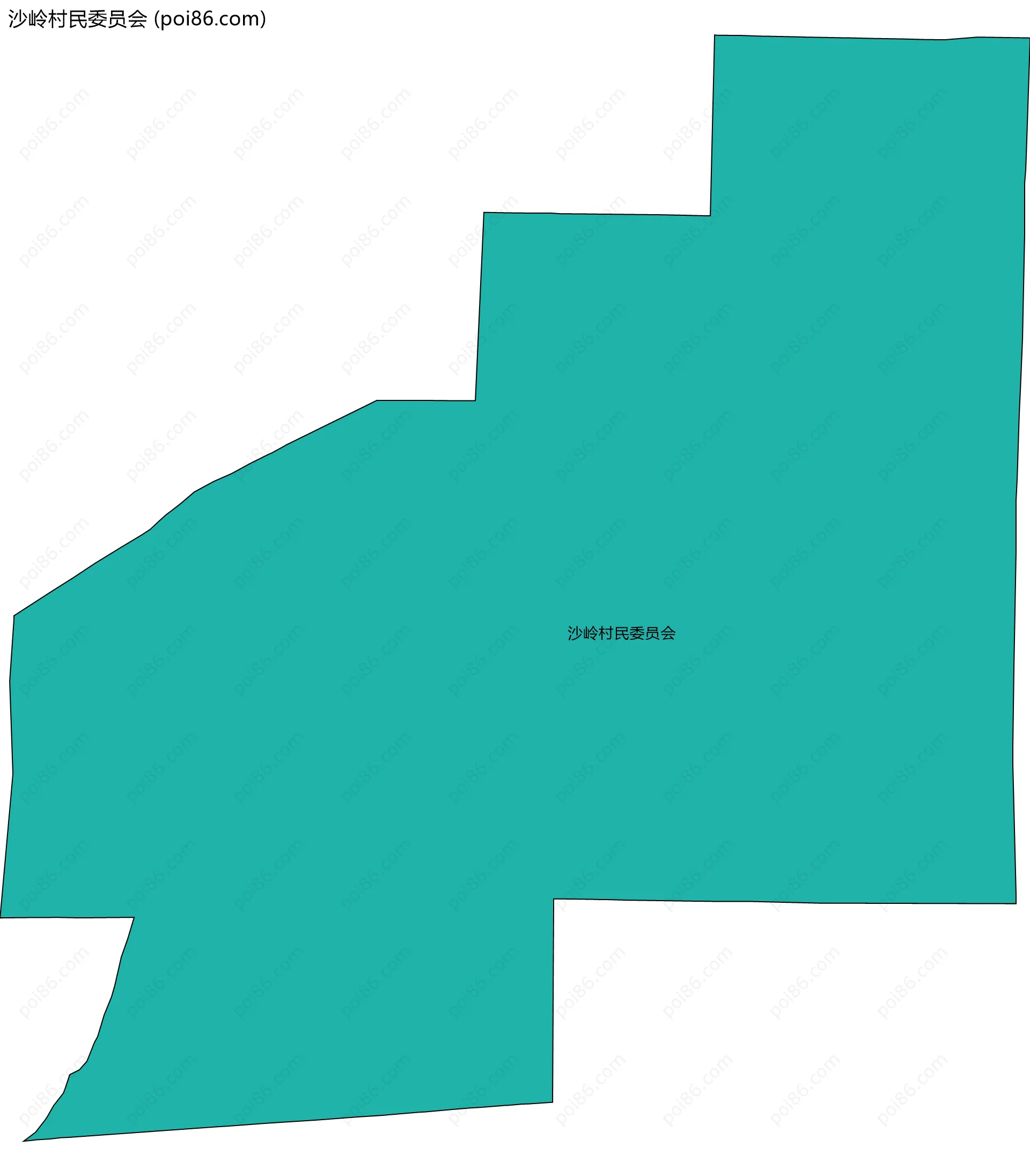 沙岭村民委员会边界地图