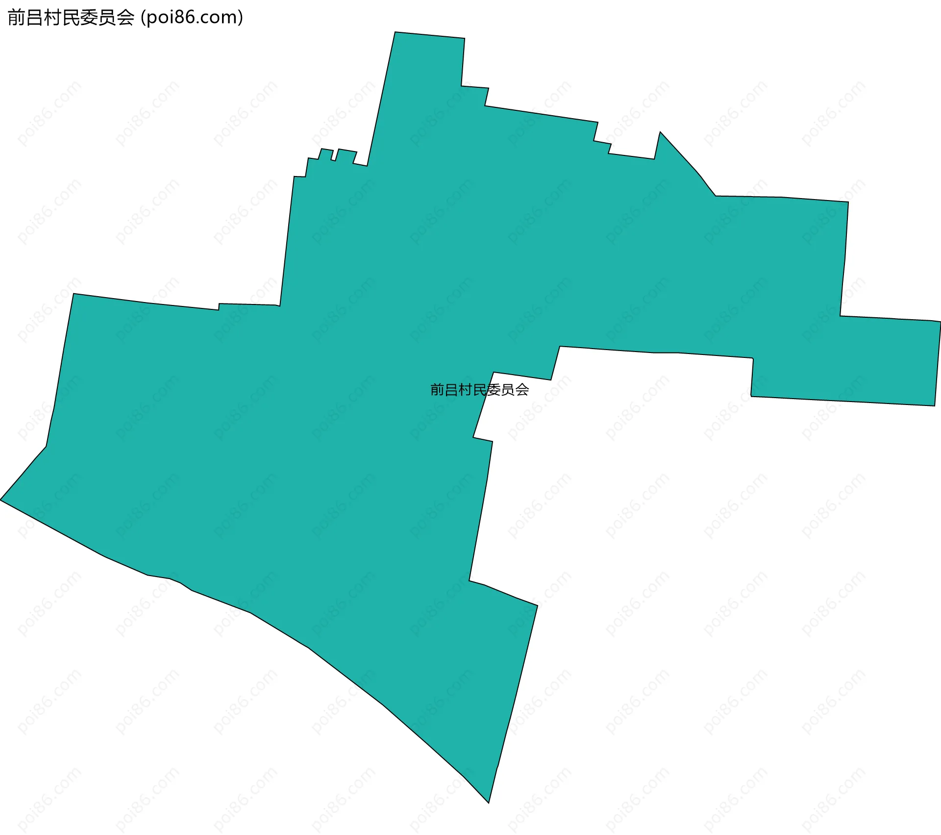 前吕村民委员会边界地图