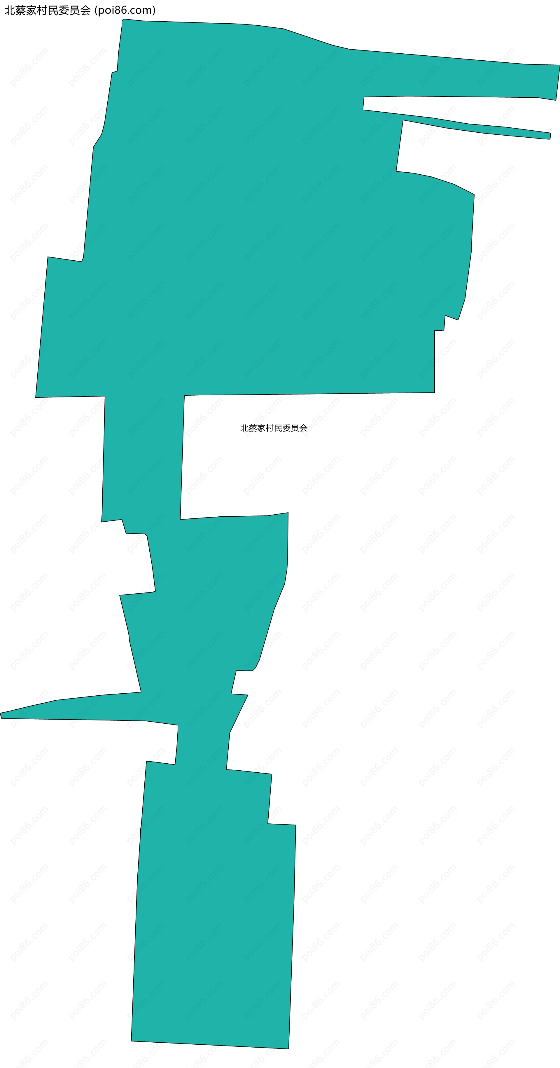 北蔡家村民委员会边界地图