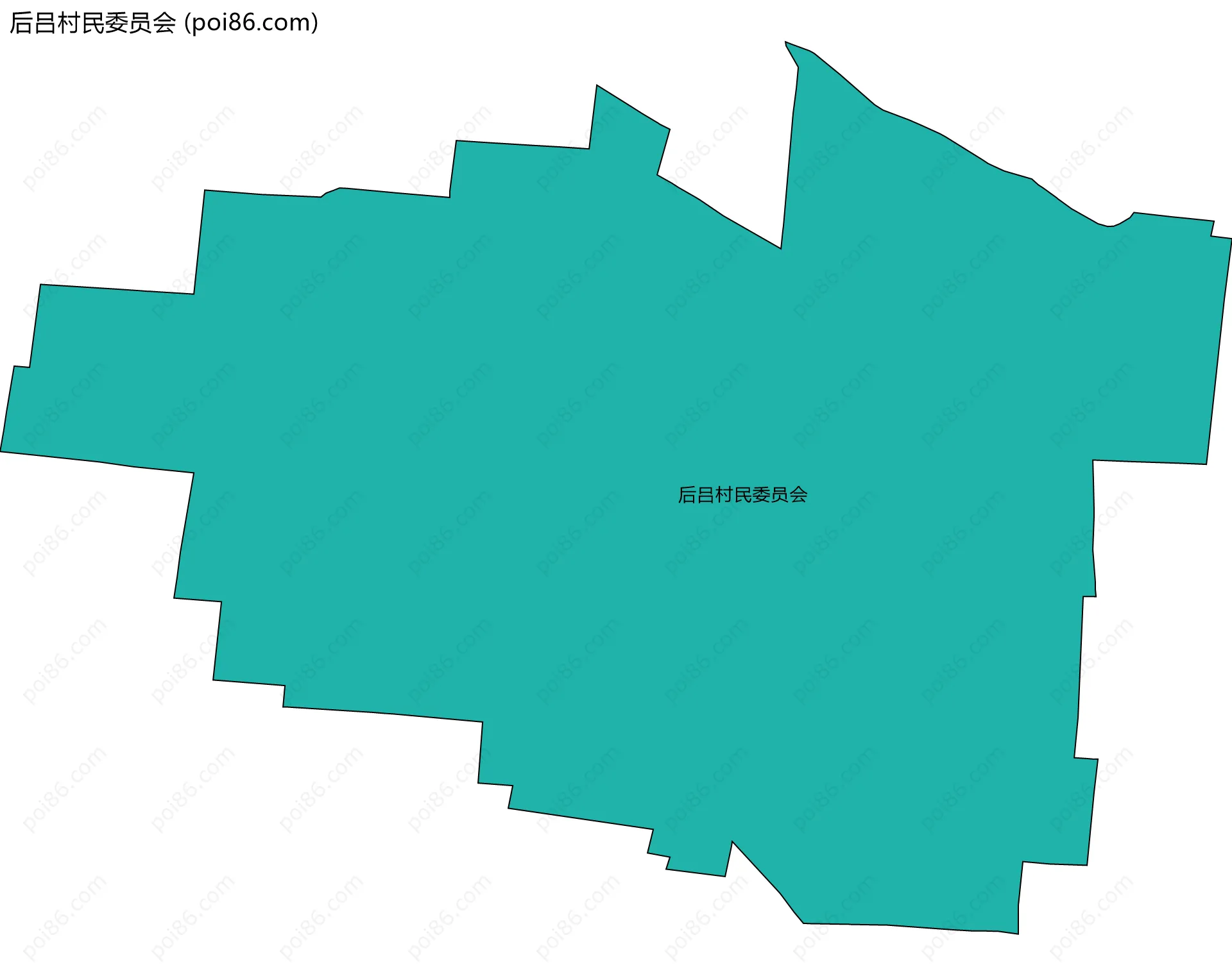 后吕村民委员会边界地图