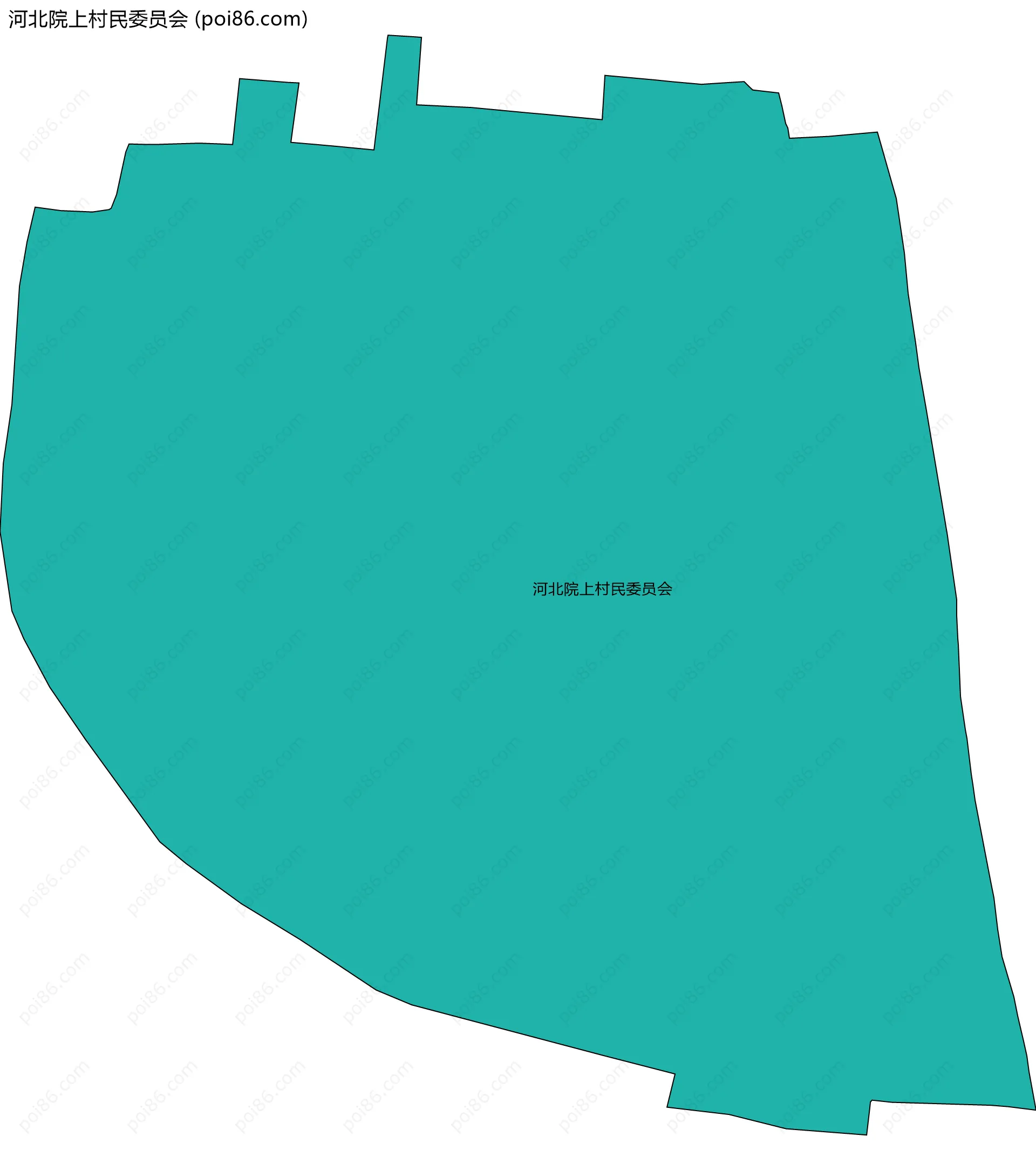 河北院上村民委员会边界地图