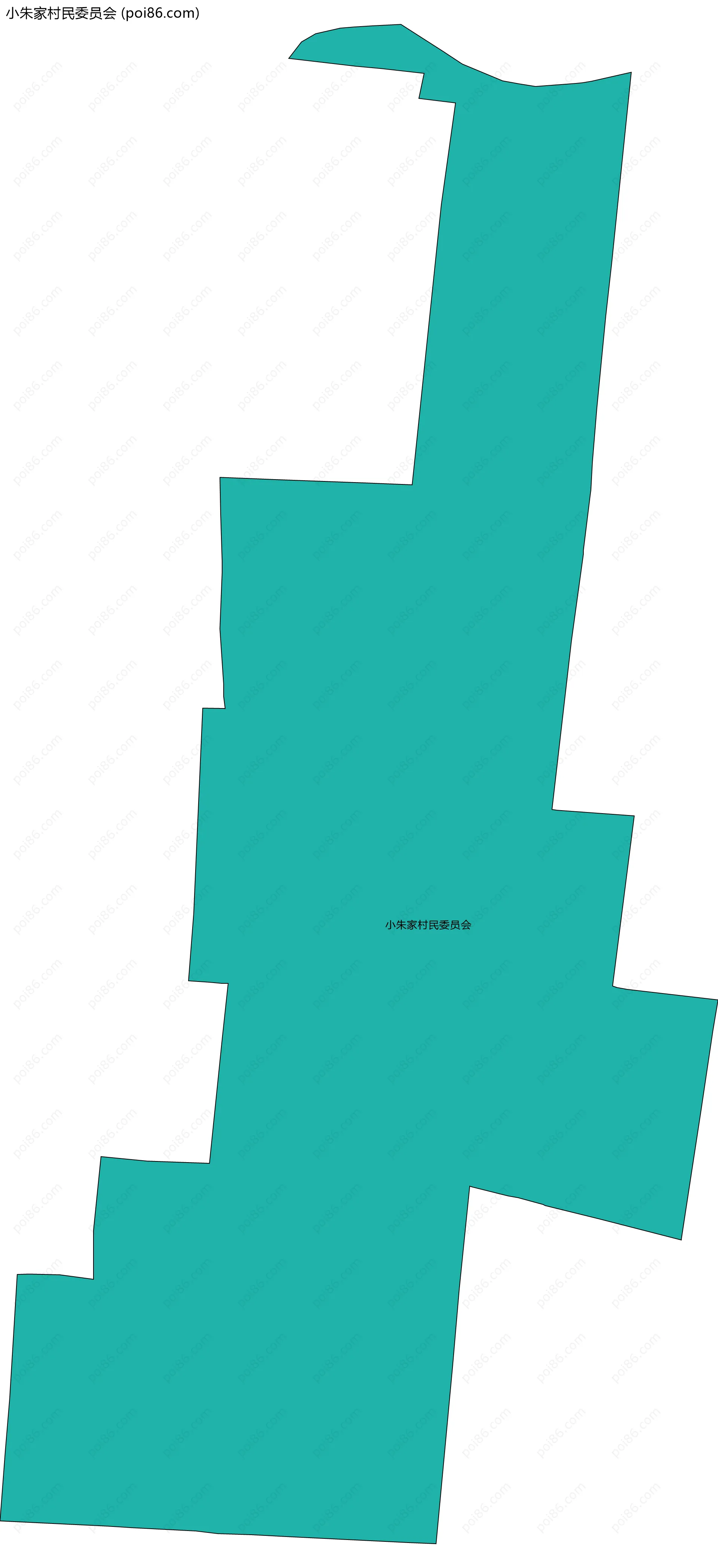 小朱家村民委员会边界地图