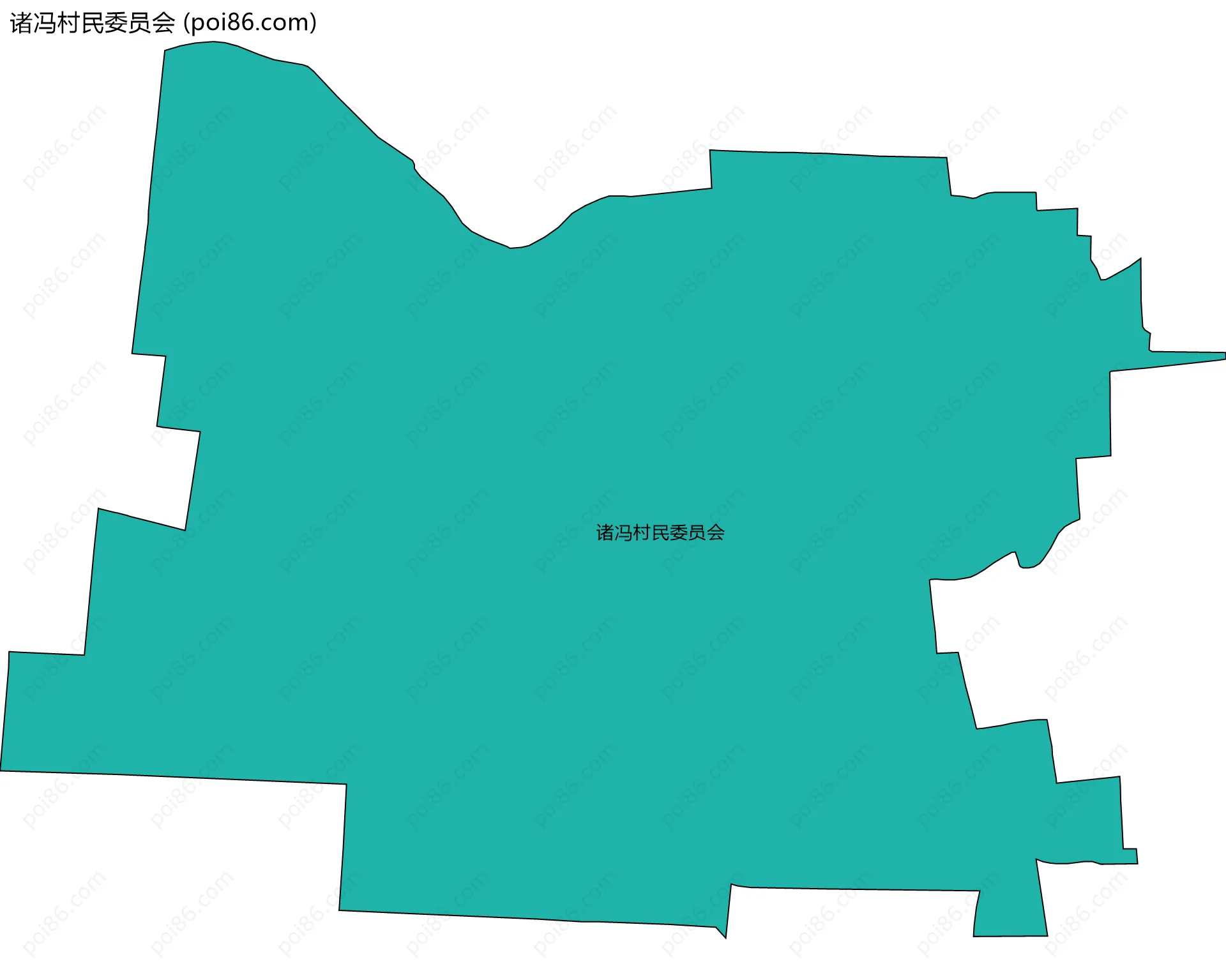 诸冯村民委员会边界地图