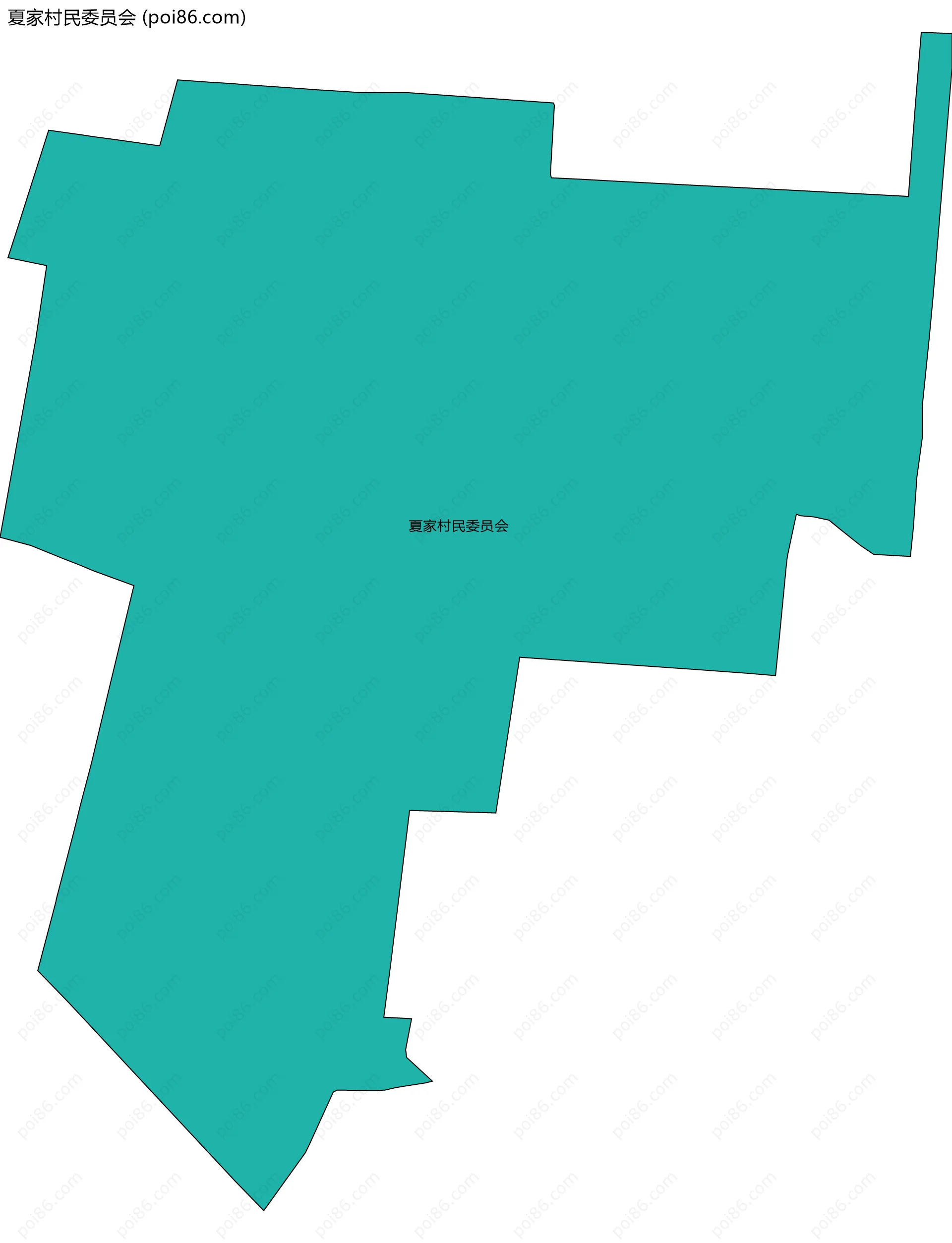 夏家村民委员会边界地图