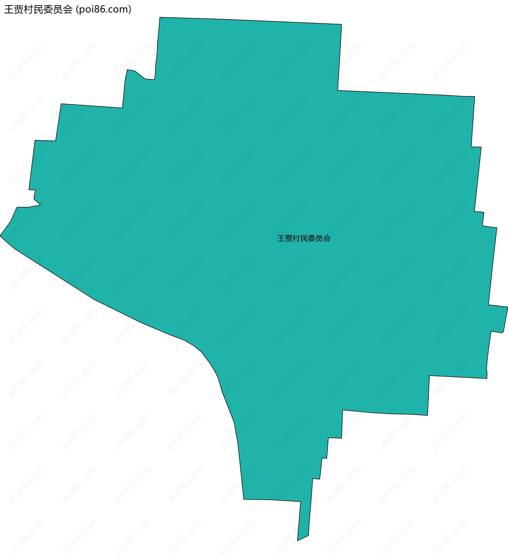 王贾村民委员会边界地图
