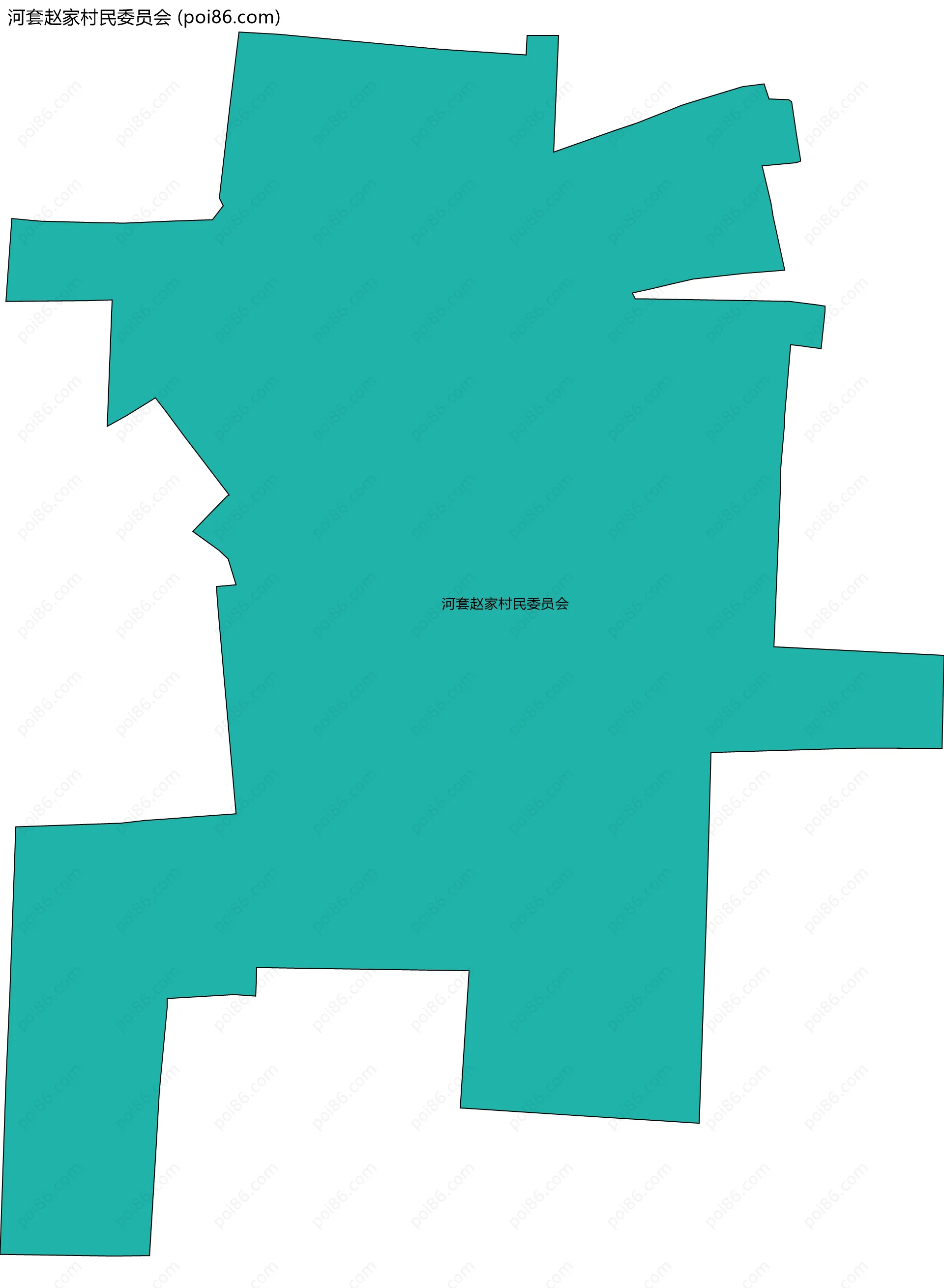 河套赵家村民委员会边界地图