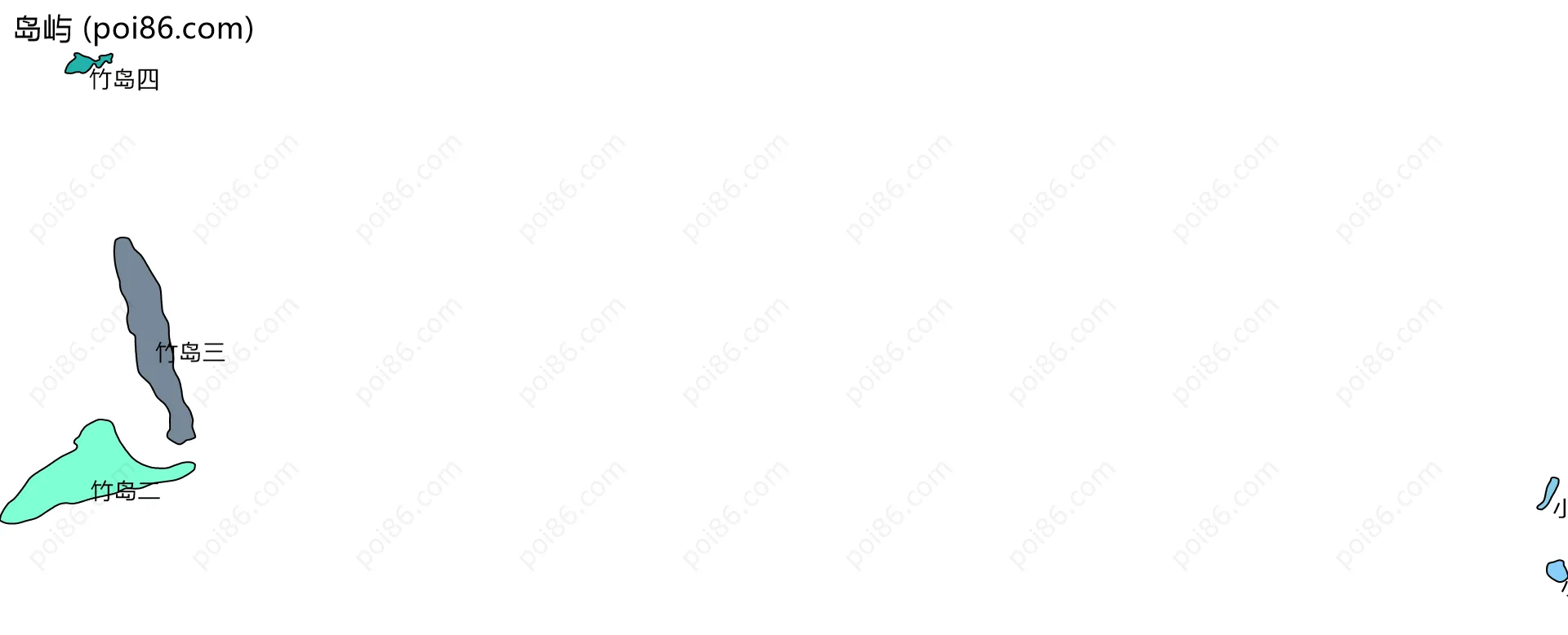 岛屿边界地图(五级行政区划)