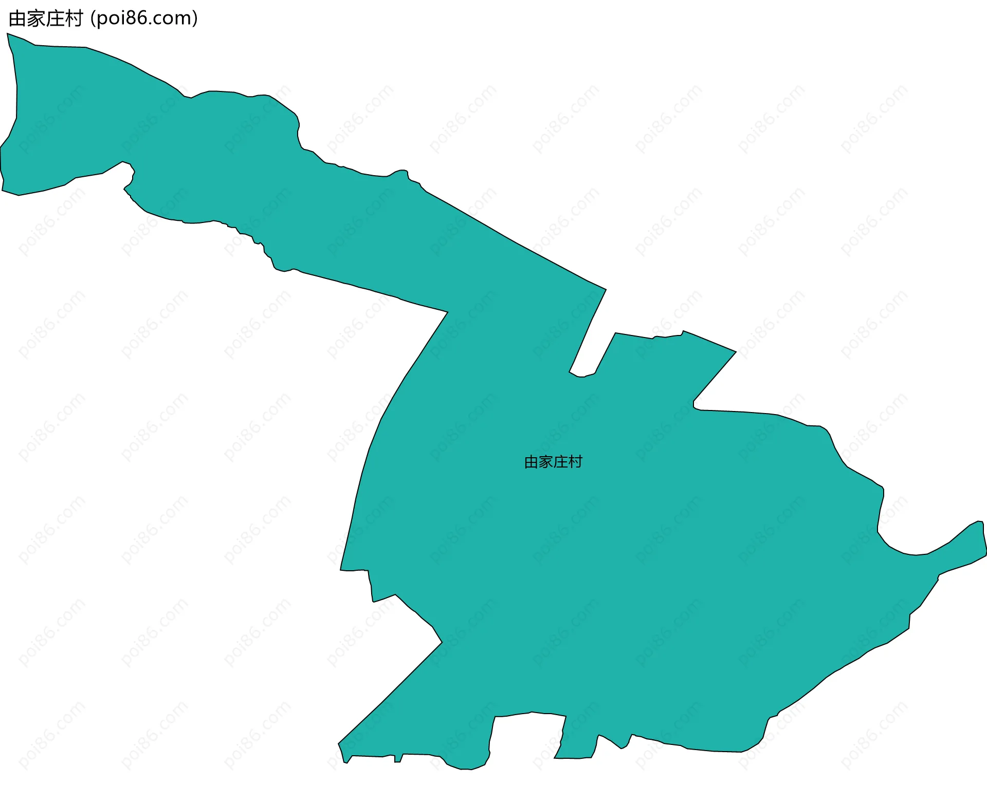 由家庄村边界地图