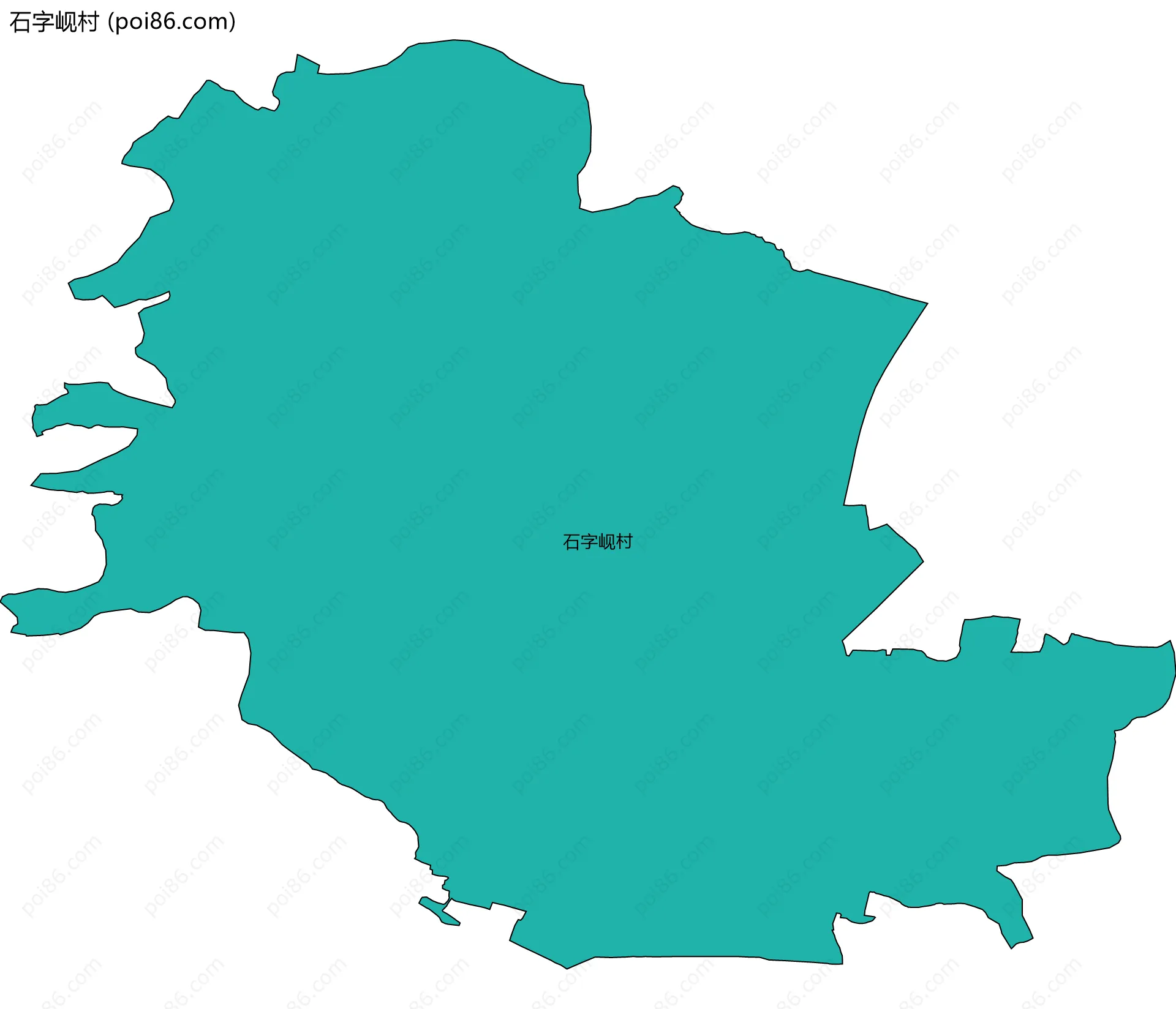 石字岘村边界地图