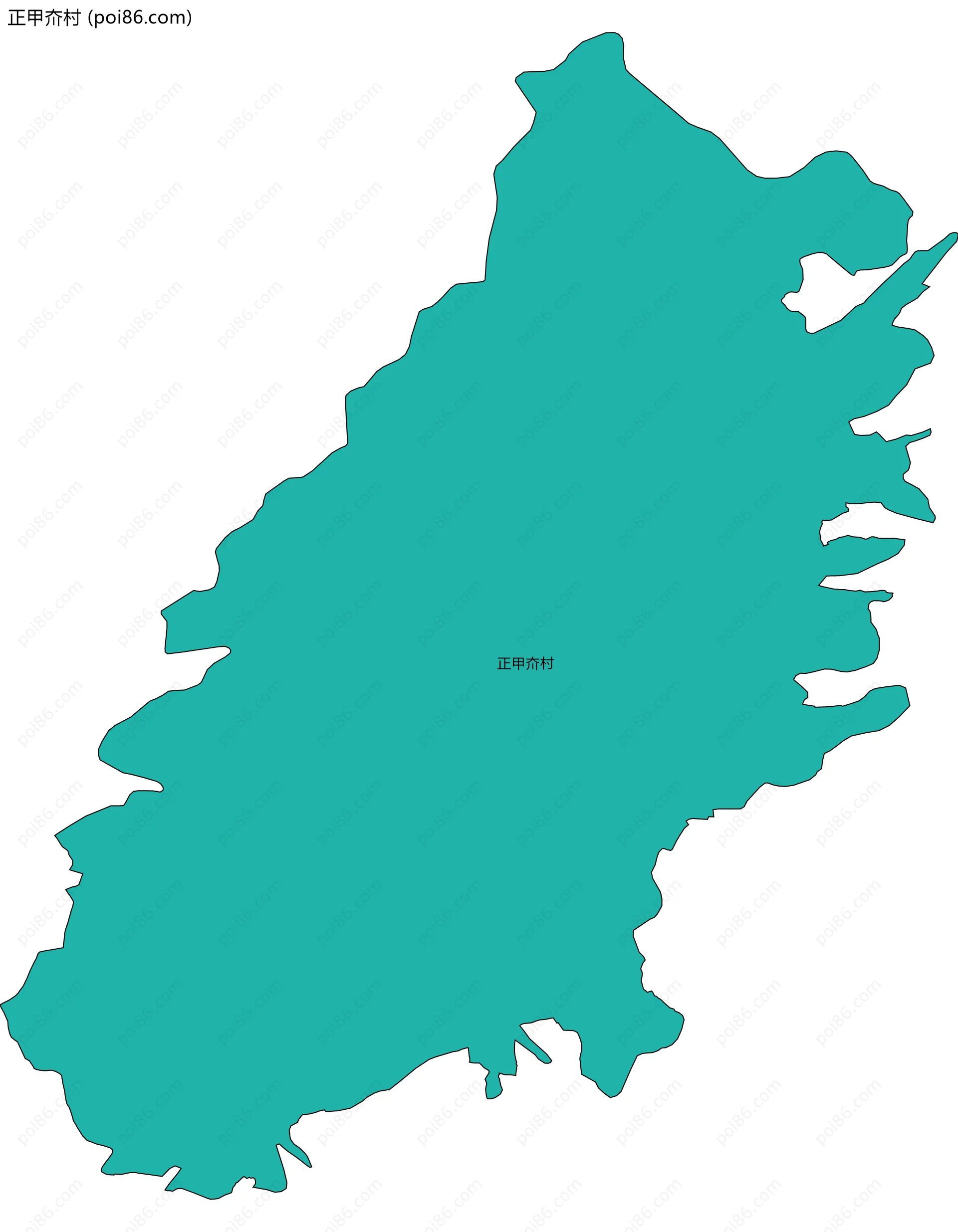 正甲夼村边界地图