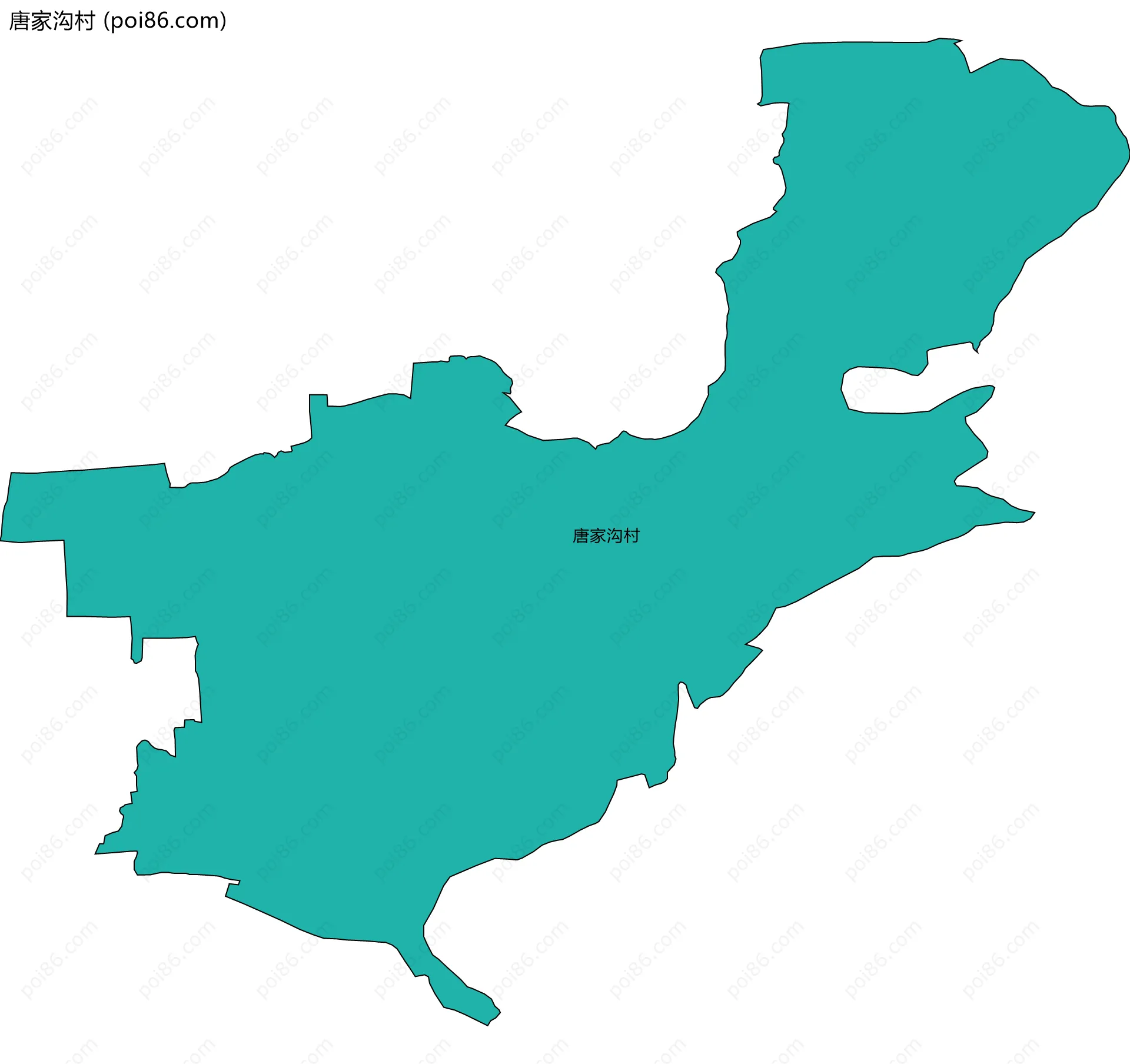 唐家沟村边界地图