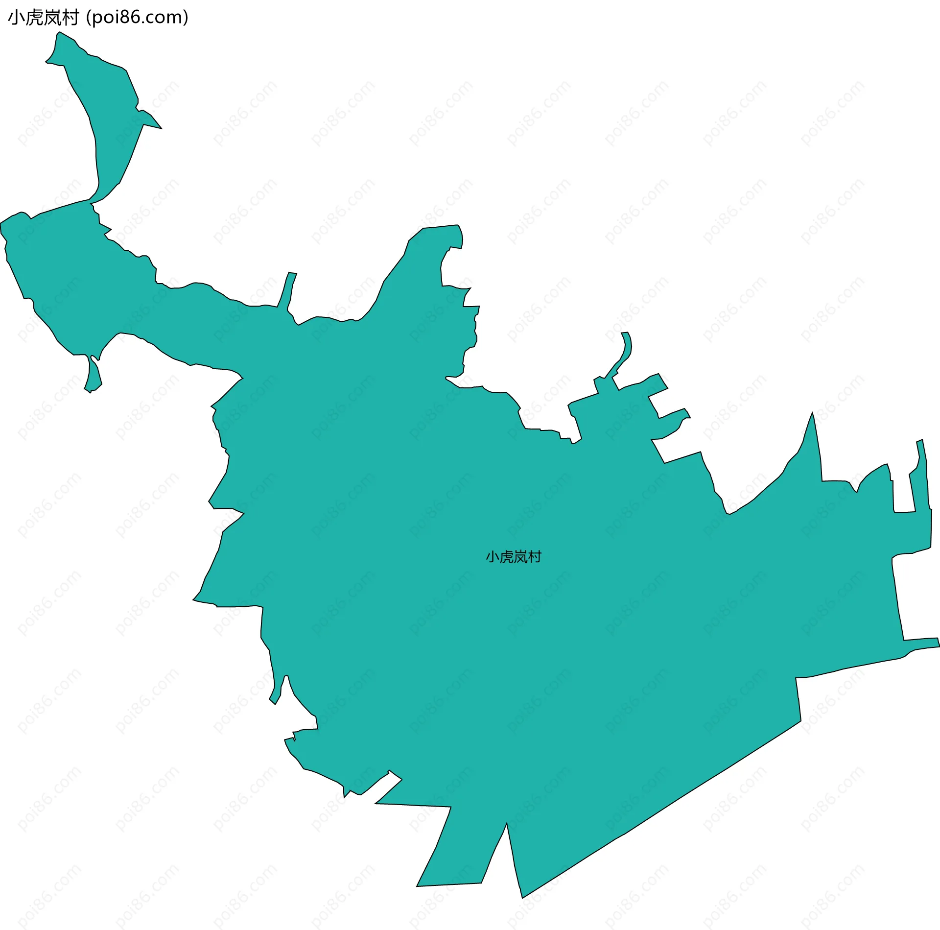 小虎岚村边界地图