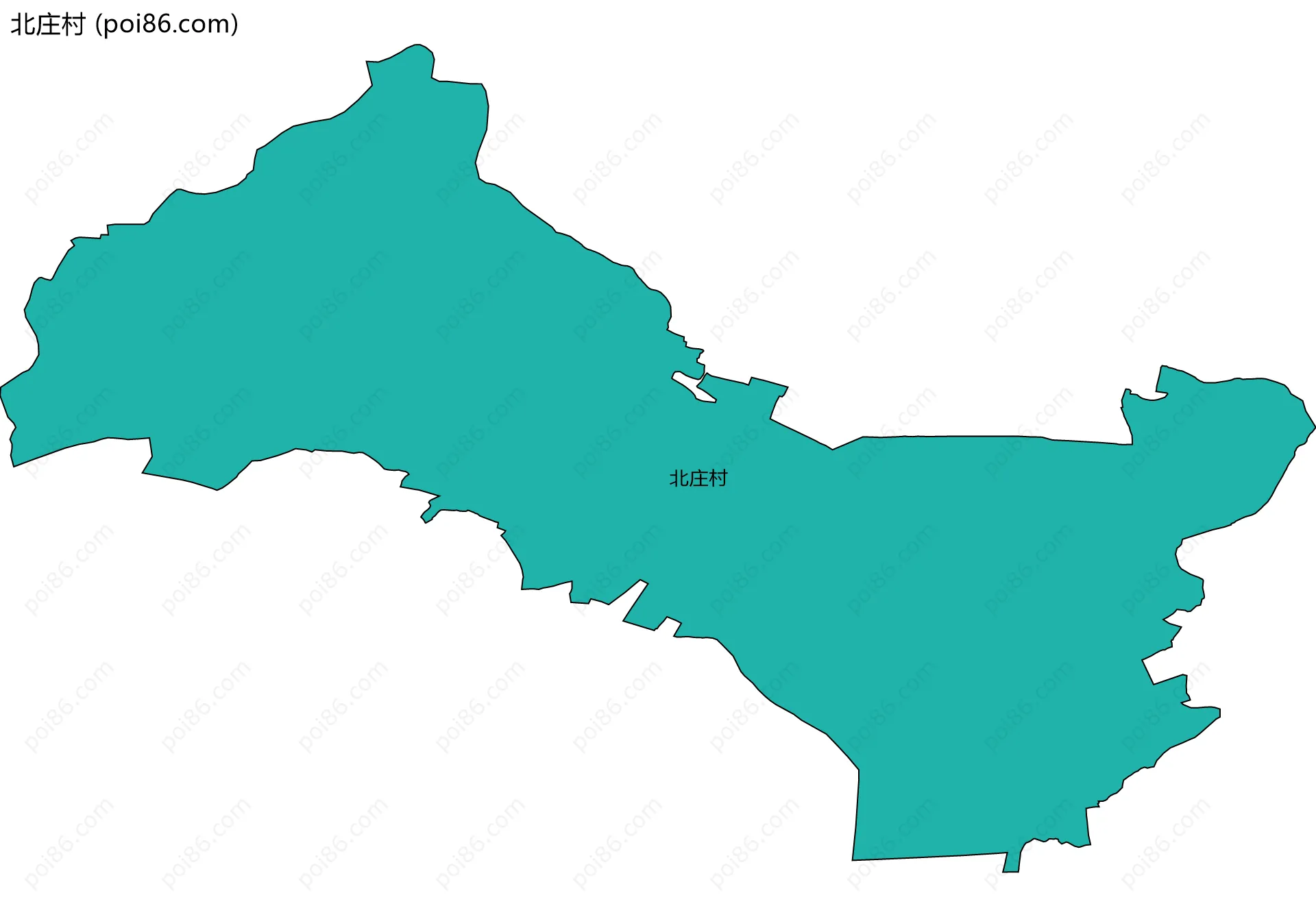 北庄村边界地图