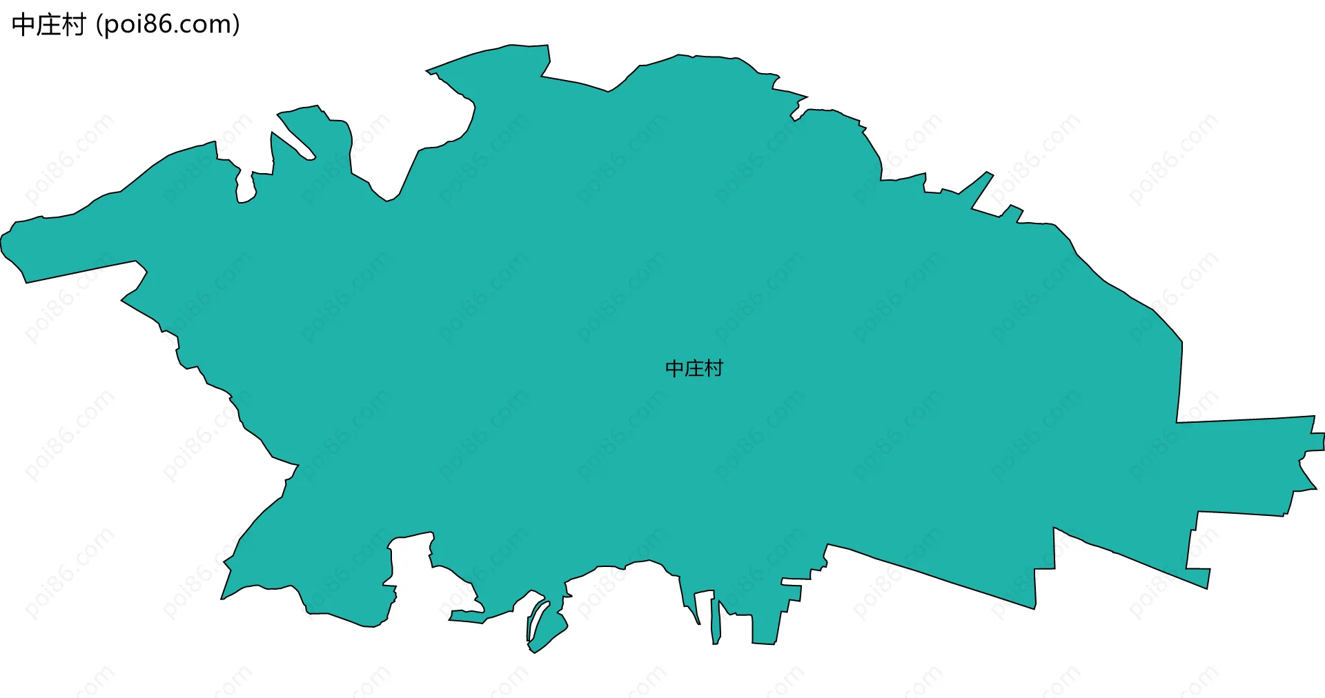 中庄村边界地图