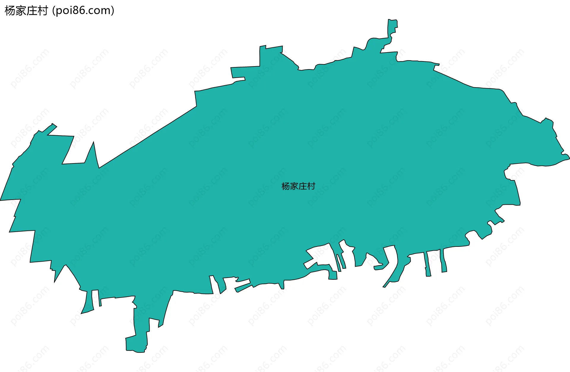 杨家庄村边界地图