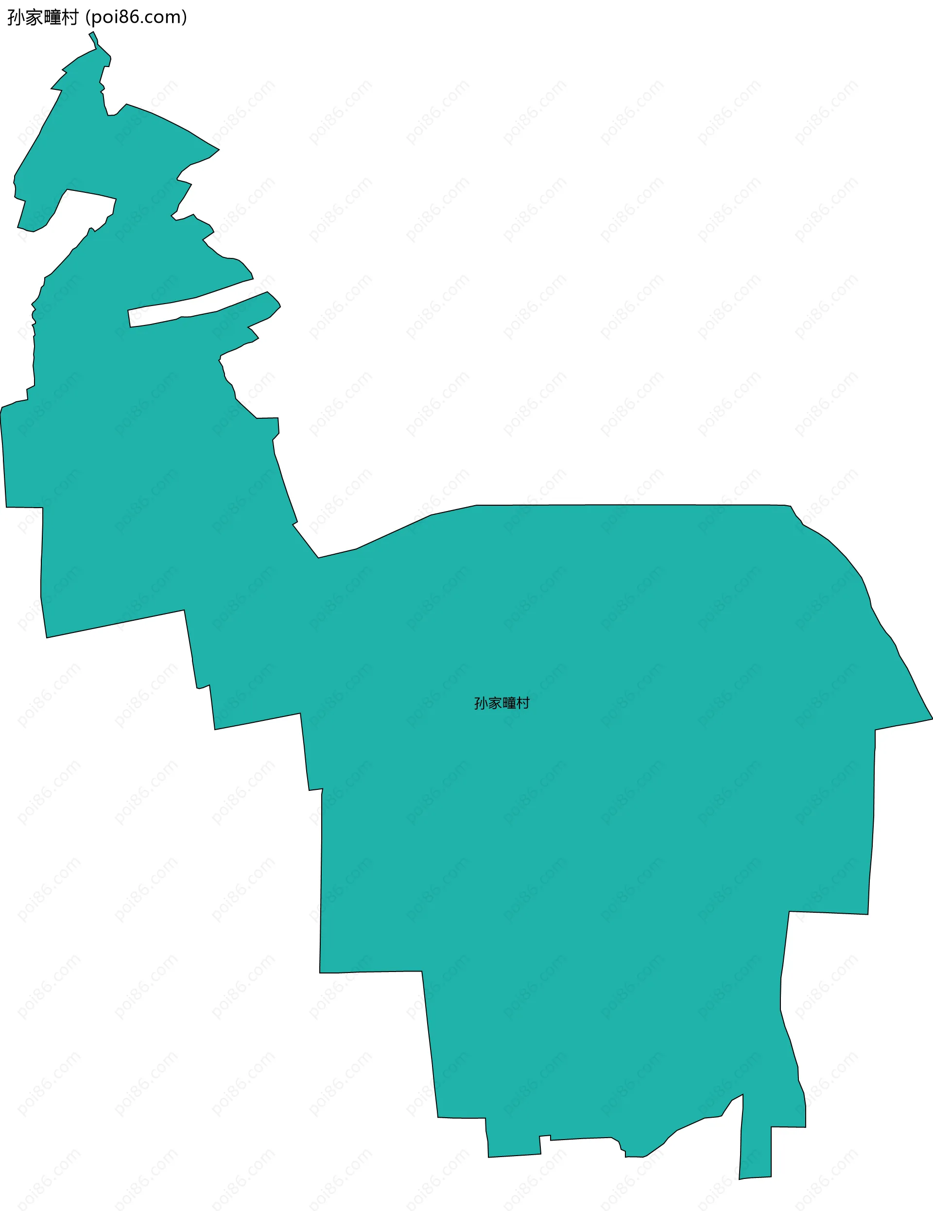 孙家疃村边界地图