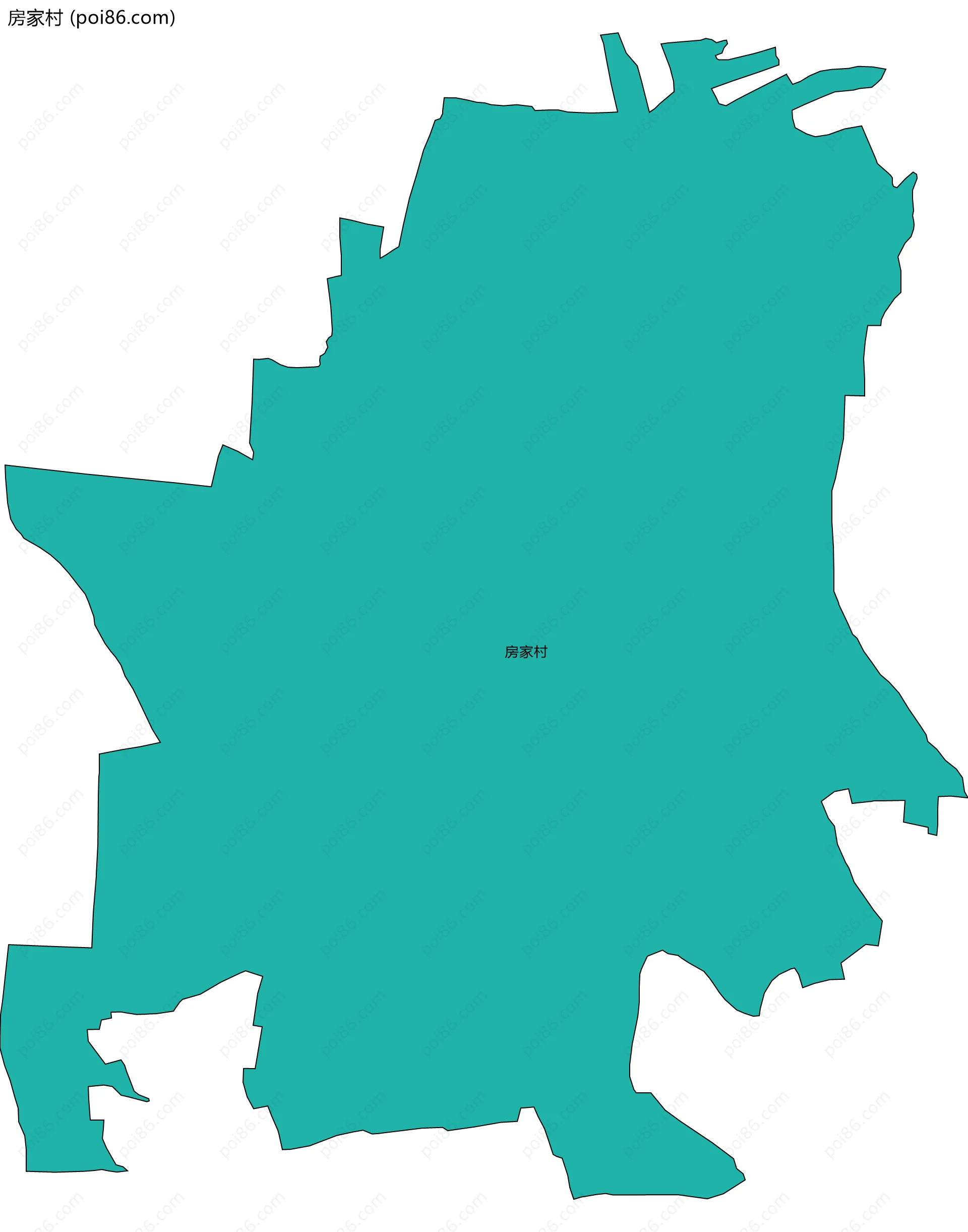 房家村边界地图