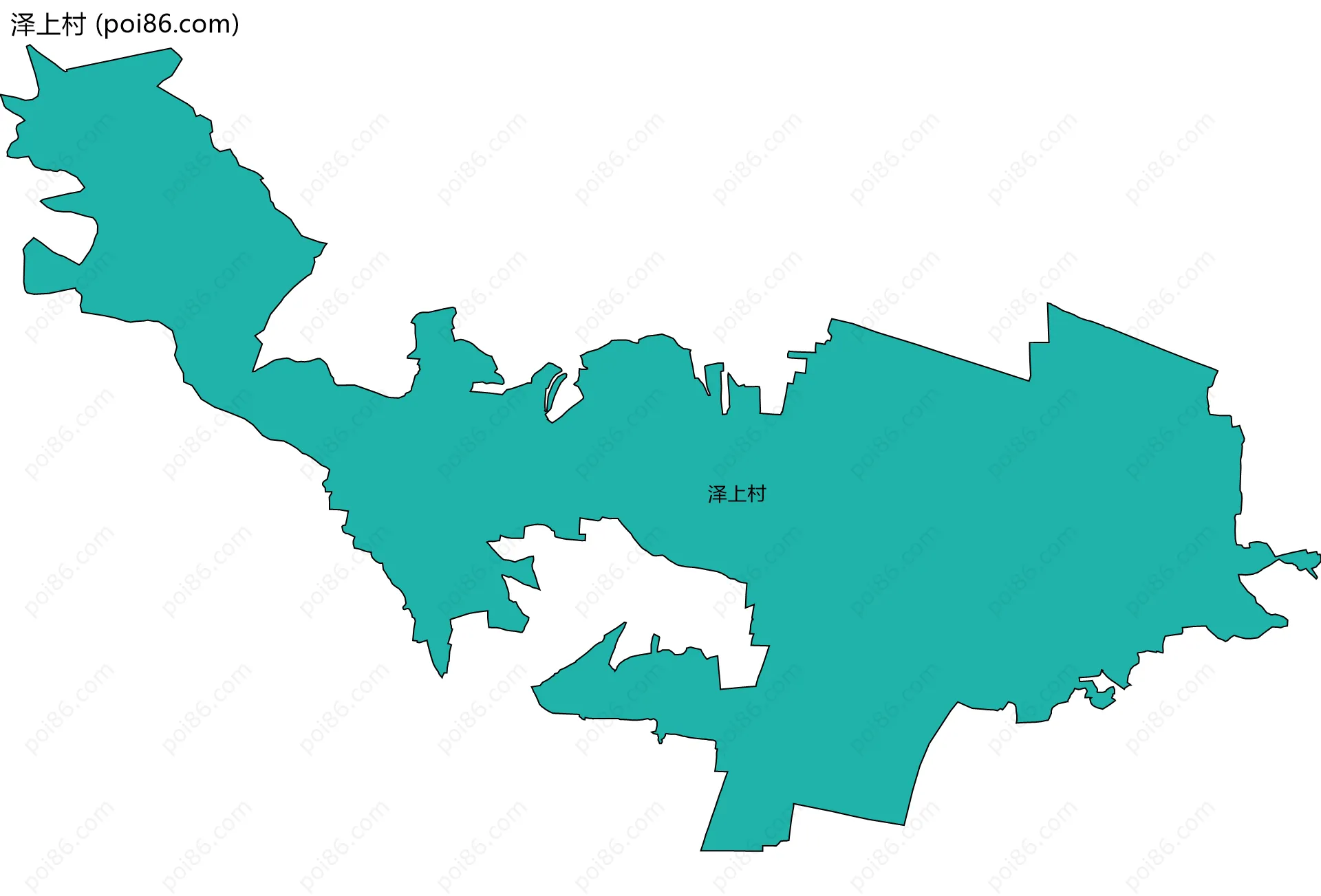 泽上村边界地图