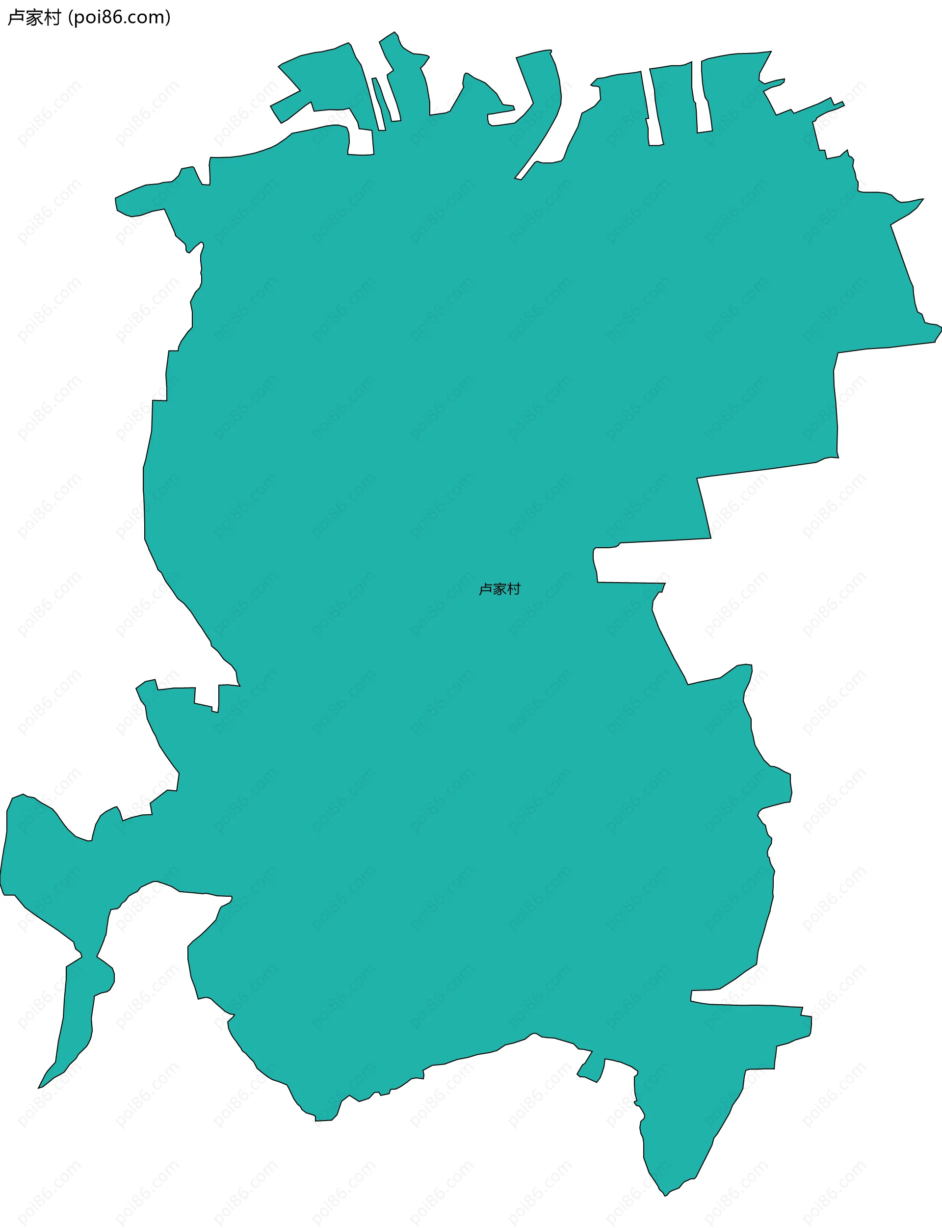 卢家村边界地图