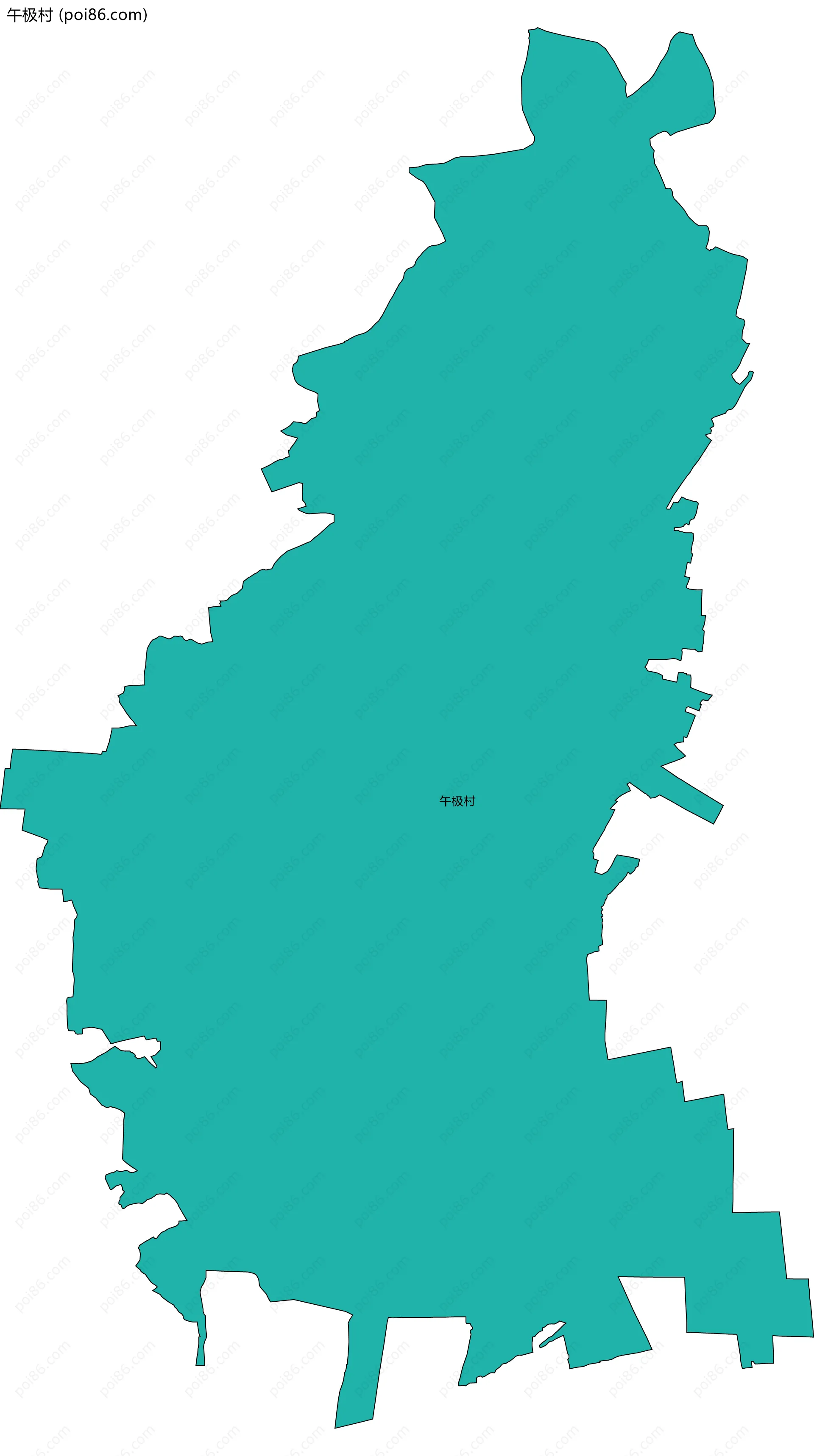 午极村边界地图